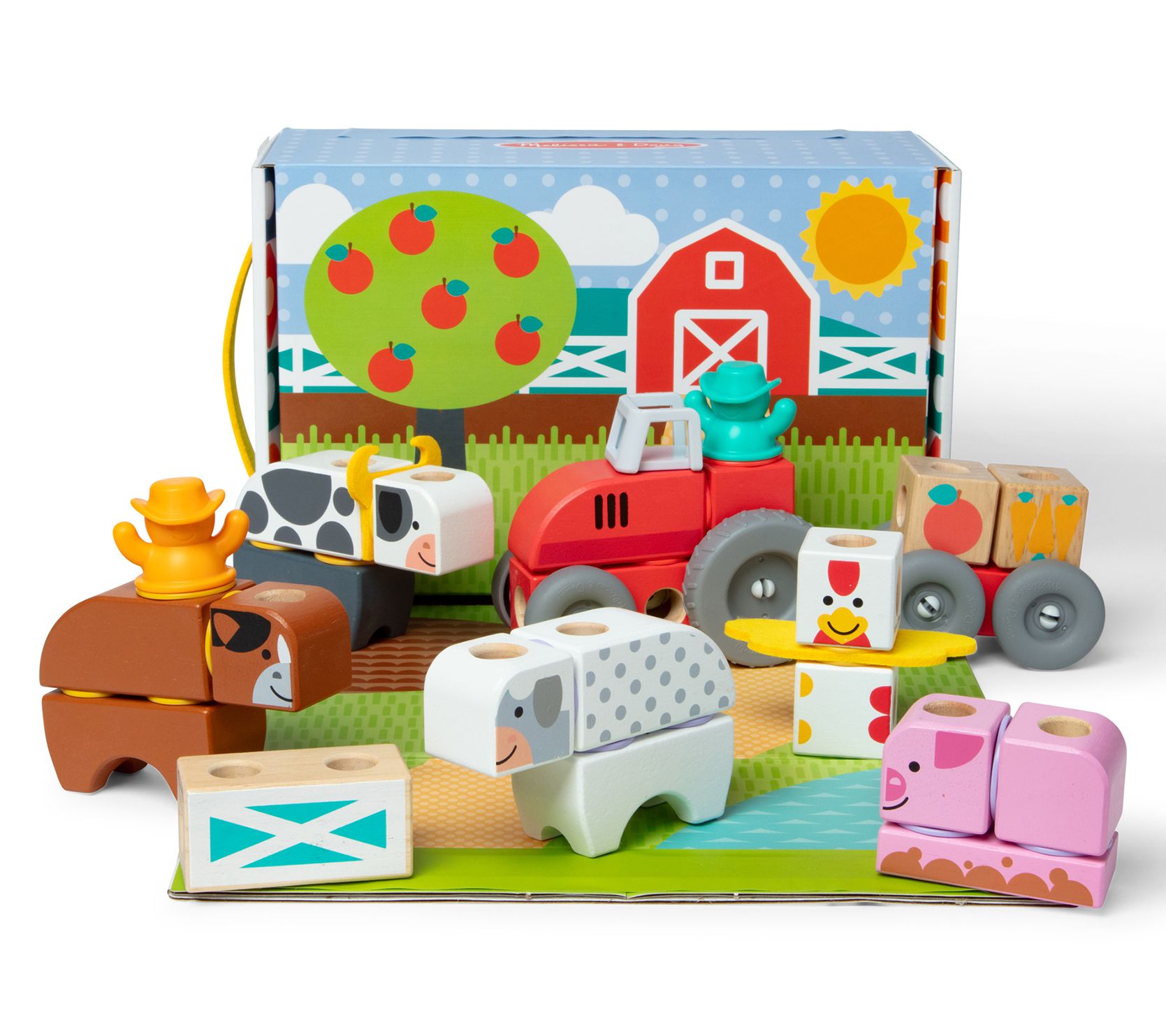 Melissa & Doug Blockables Farm Play Set