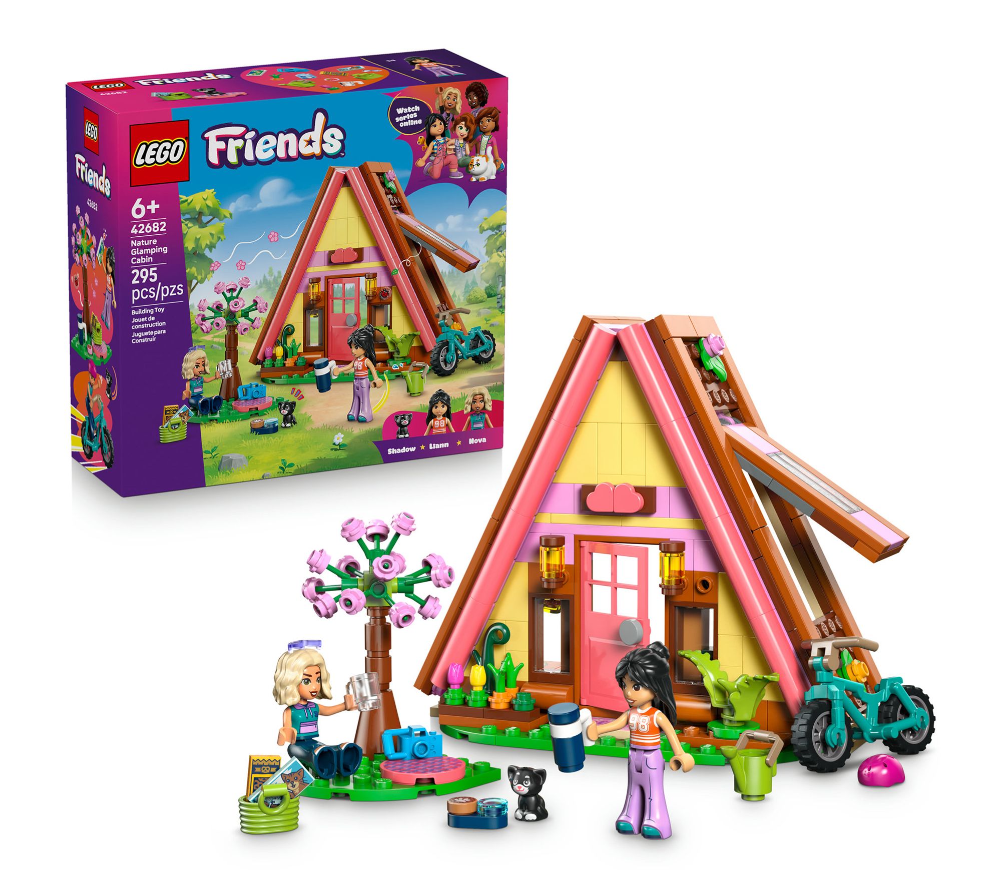 LEGO Friends Nature Glamping Cabin 42682 295 Pieces - QVC.com