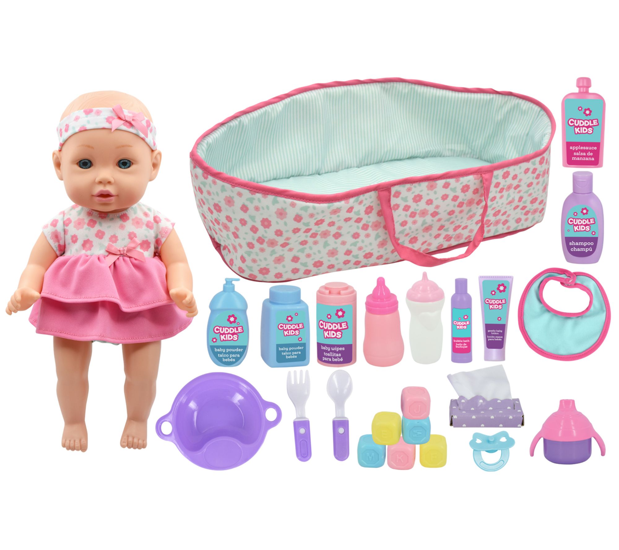 Cuddle Kids 12 inch Baby Doll Carry and Play Se t