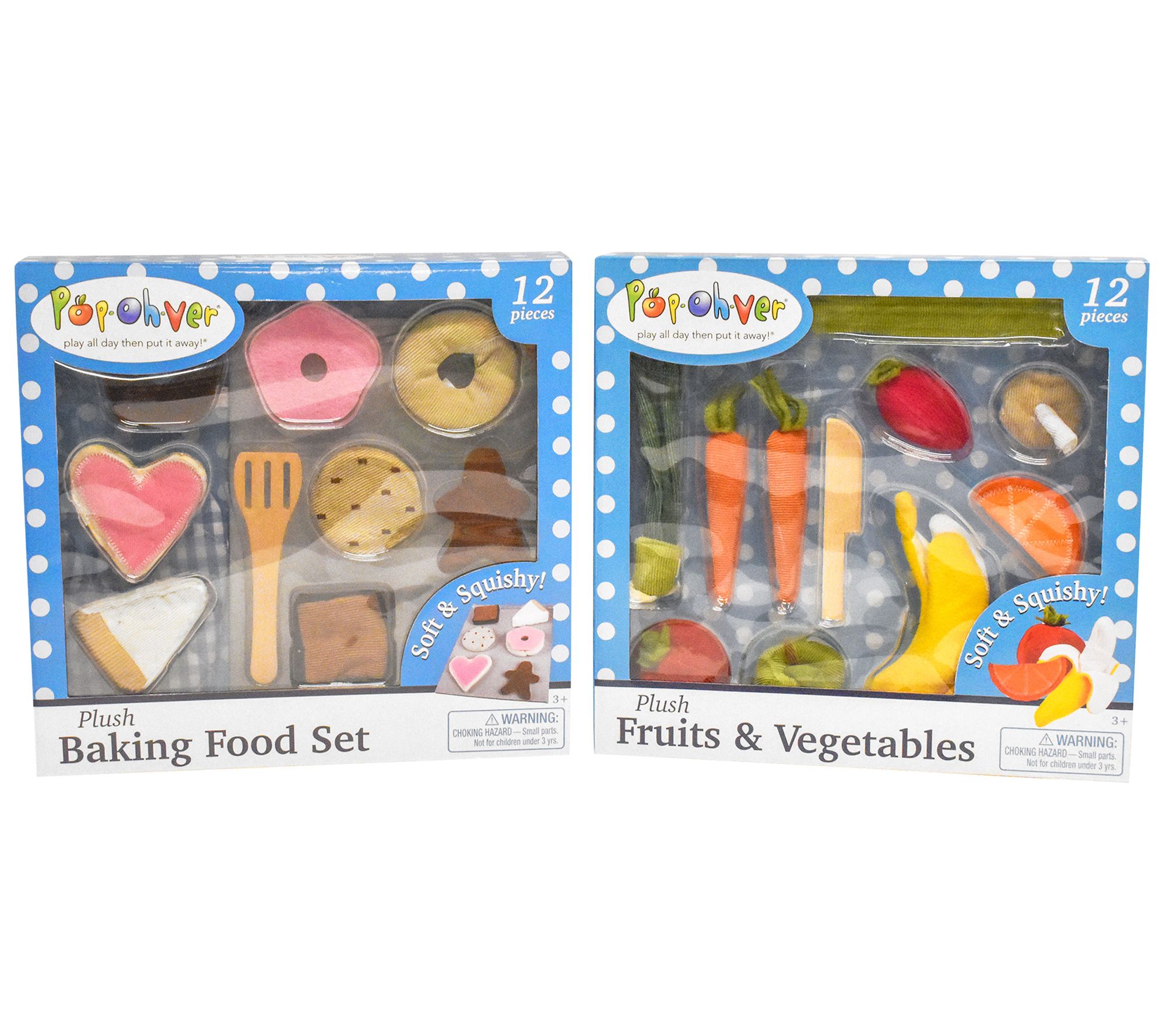 PopOhVer Plush Food Set 2pk