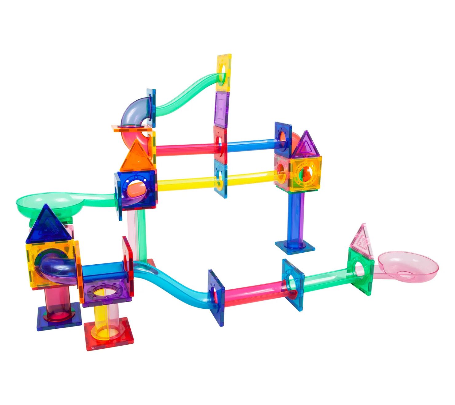 PicassoTiles 71pc Marble Run Building Blocks Connecting Set