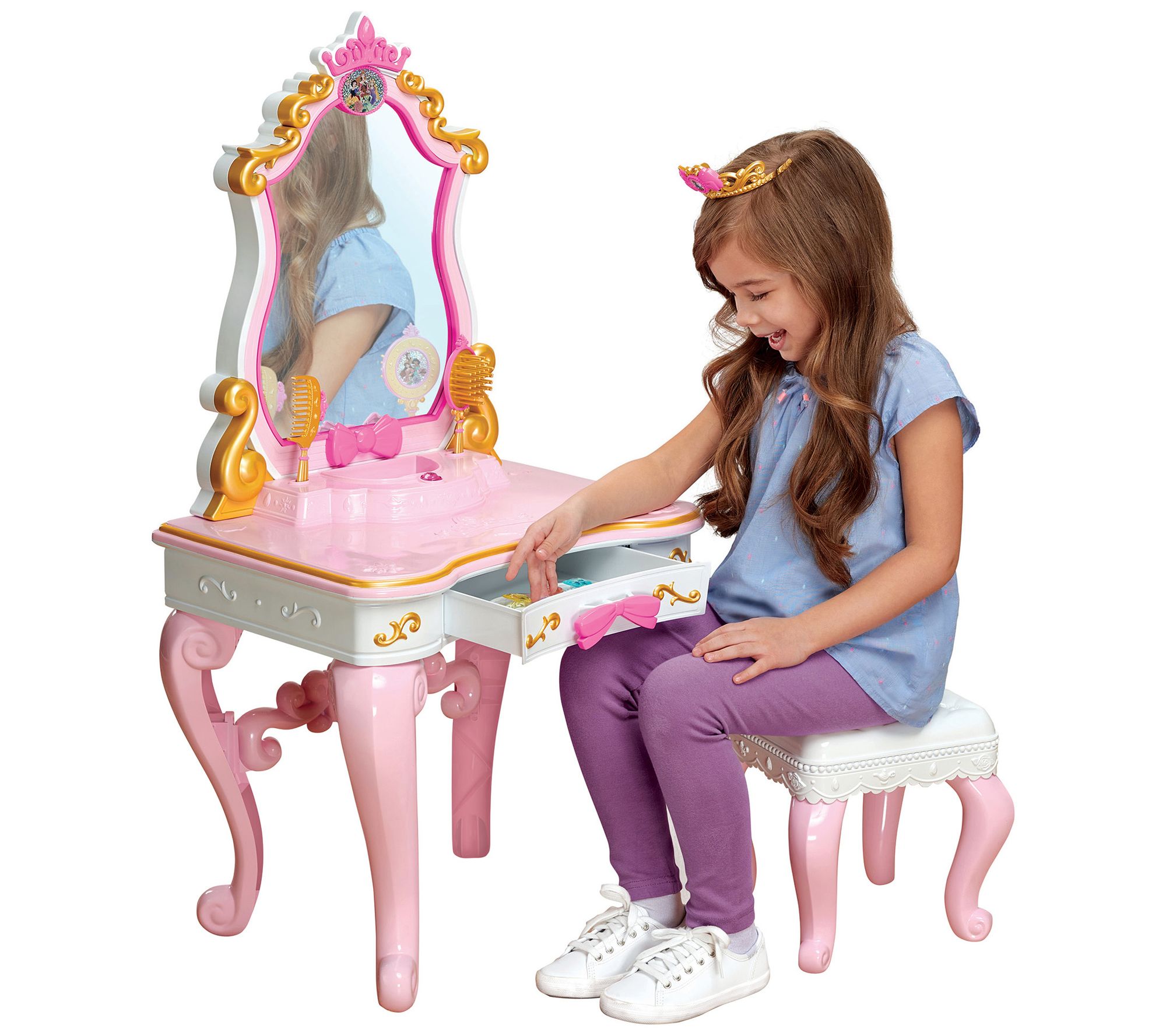 Disney Princess Ultimate Musical Vanity With Stool - QVC.com