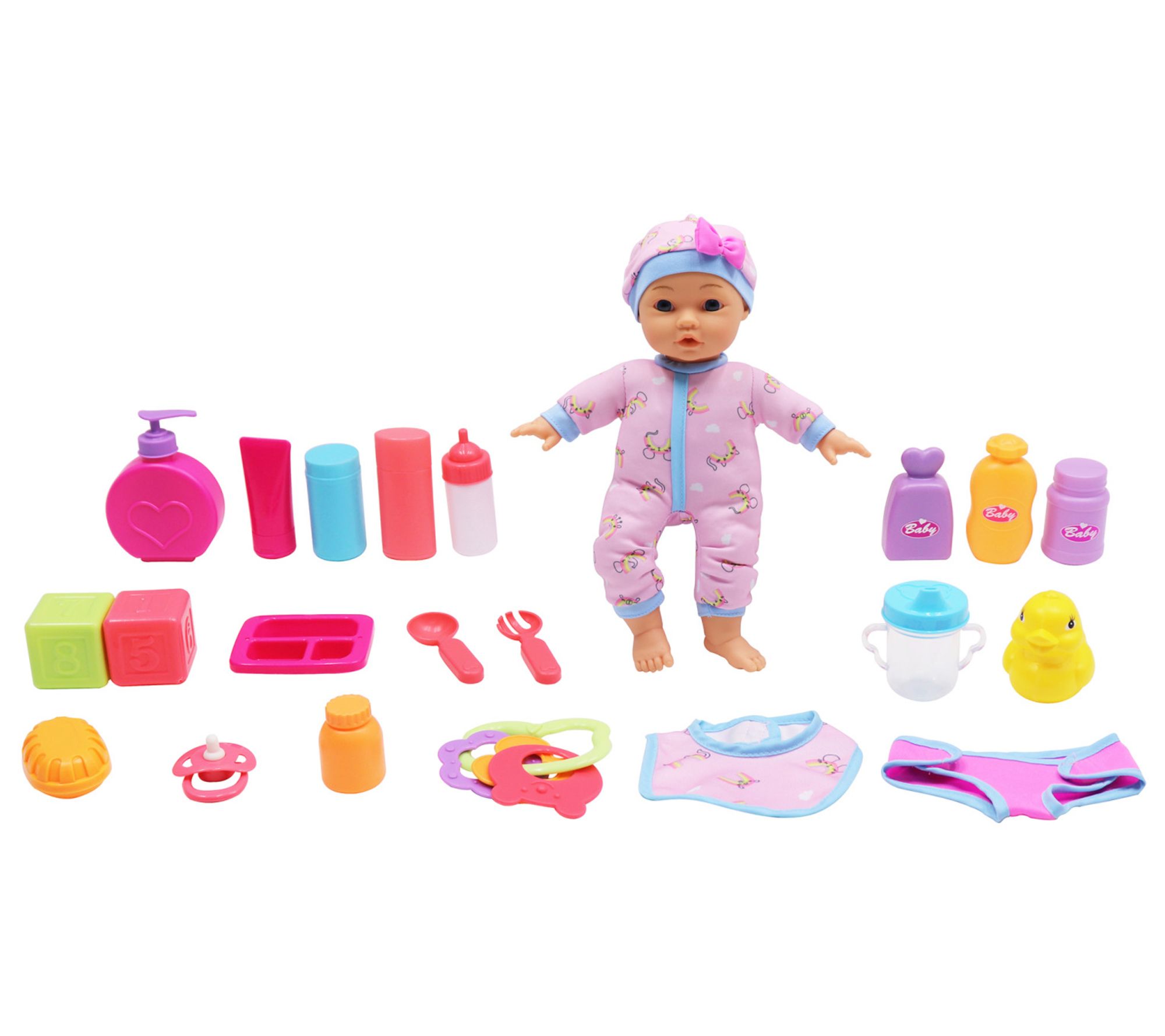 Dream Collection: 12" Baby Doll Starter Set, Pink/Blue