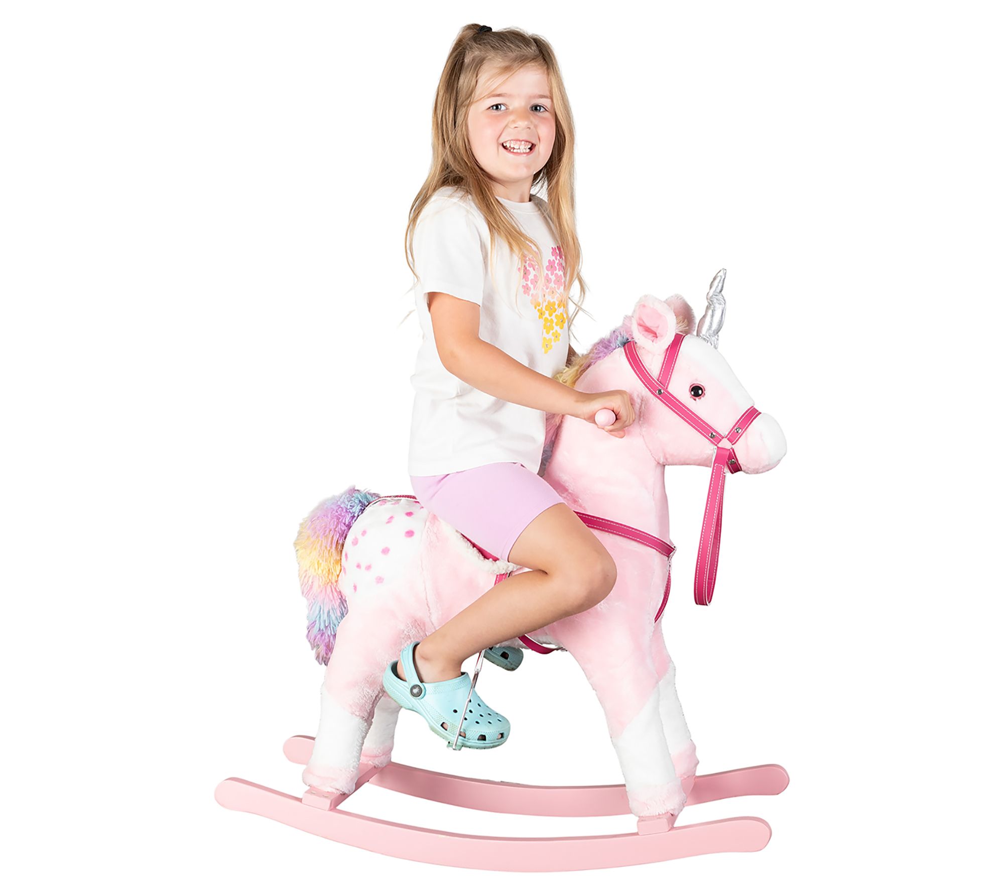 Happy Trails Plush Unicorn Kids Rocker