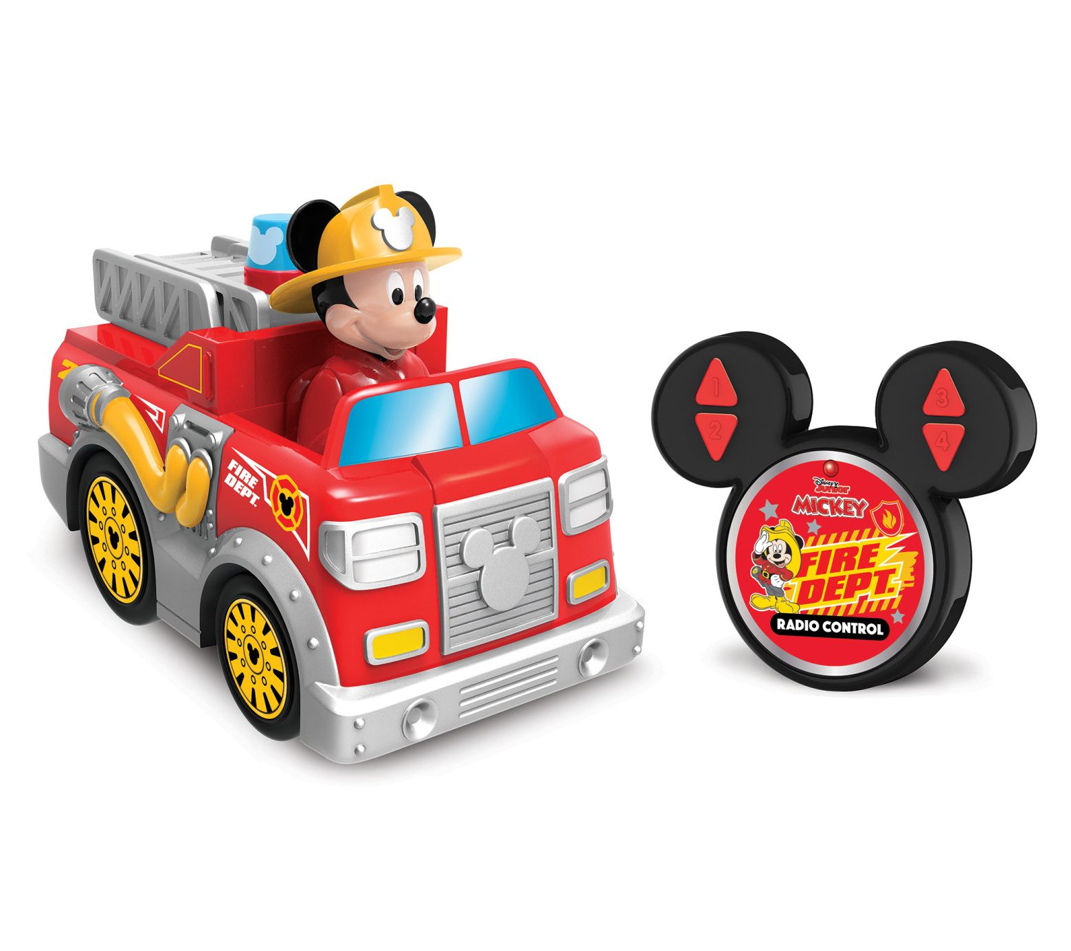 Disney Junior: 9" RC Mickey's Fire Truck, Wheel ies & Spins