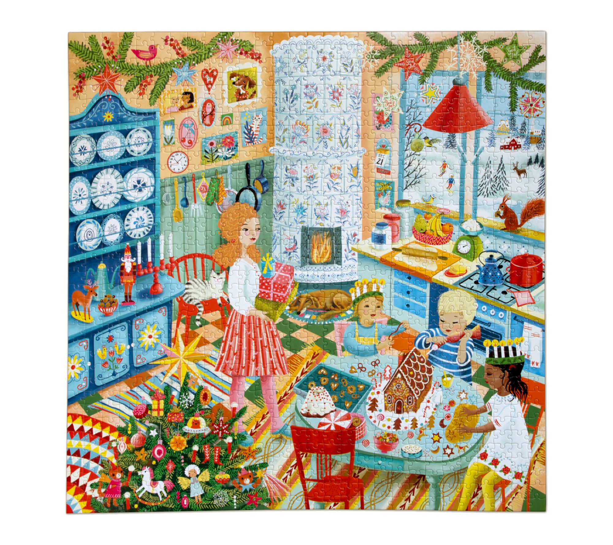 eeBoo Piece & Love Swedish Holiday Kitchen, 1000 Piece Puzzle