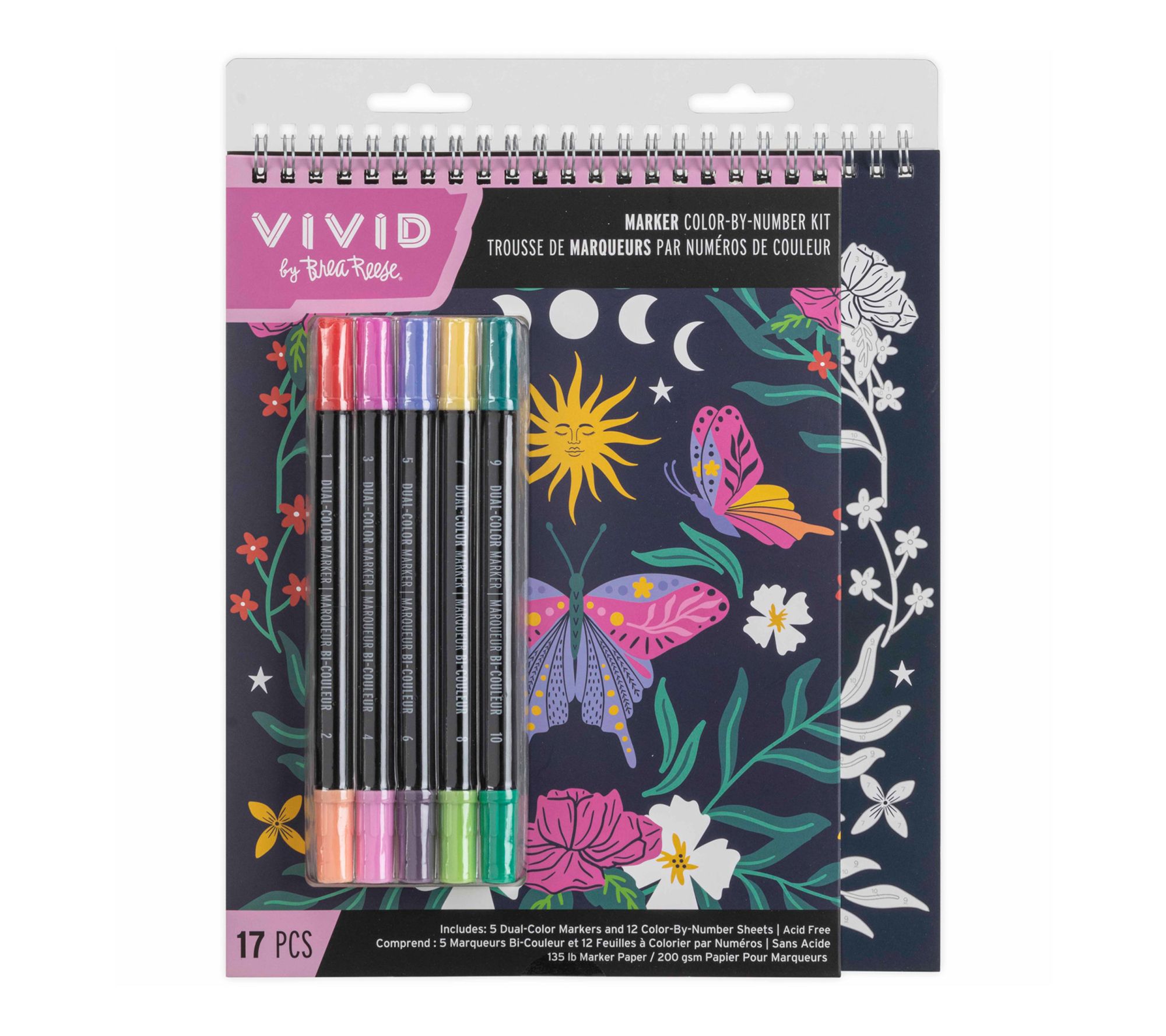  Vivid by Brea Reese Marker Color By Number KitBotanicals