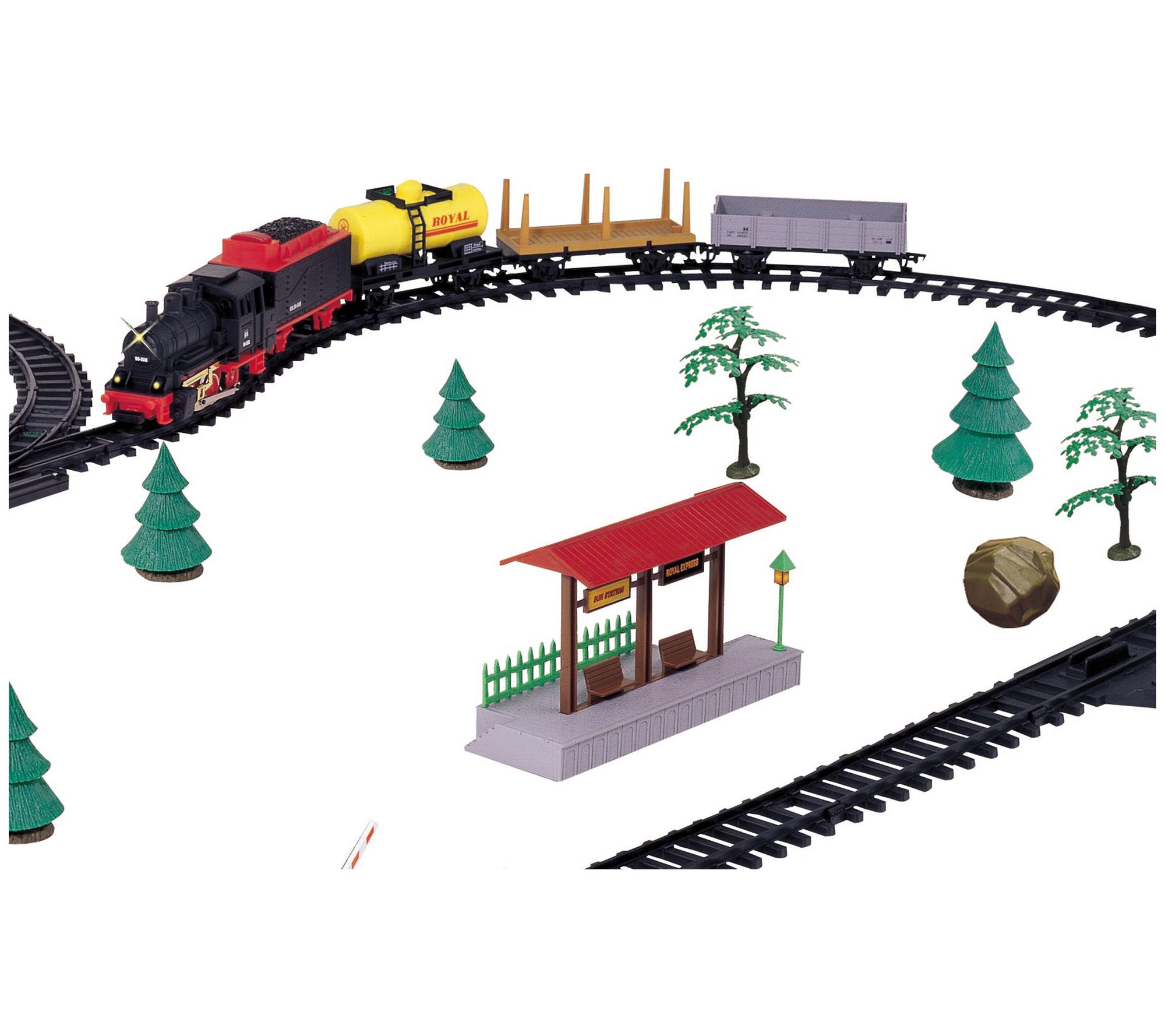 Golden Bright Royal Express Wireless Train Set - QVC.com
