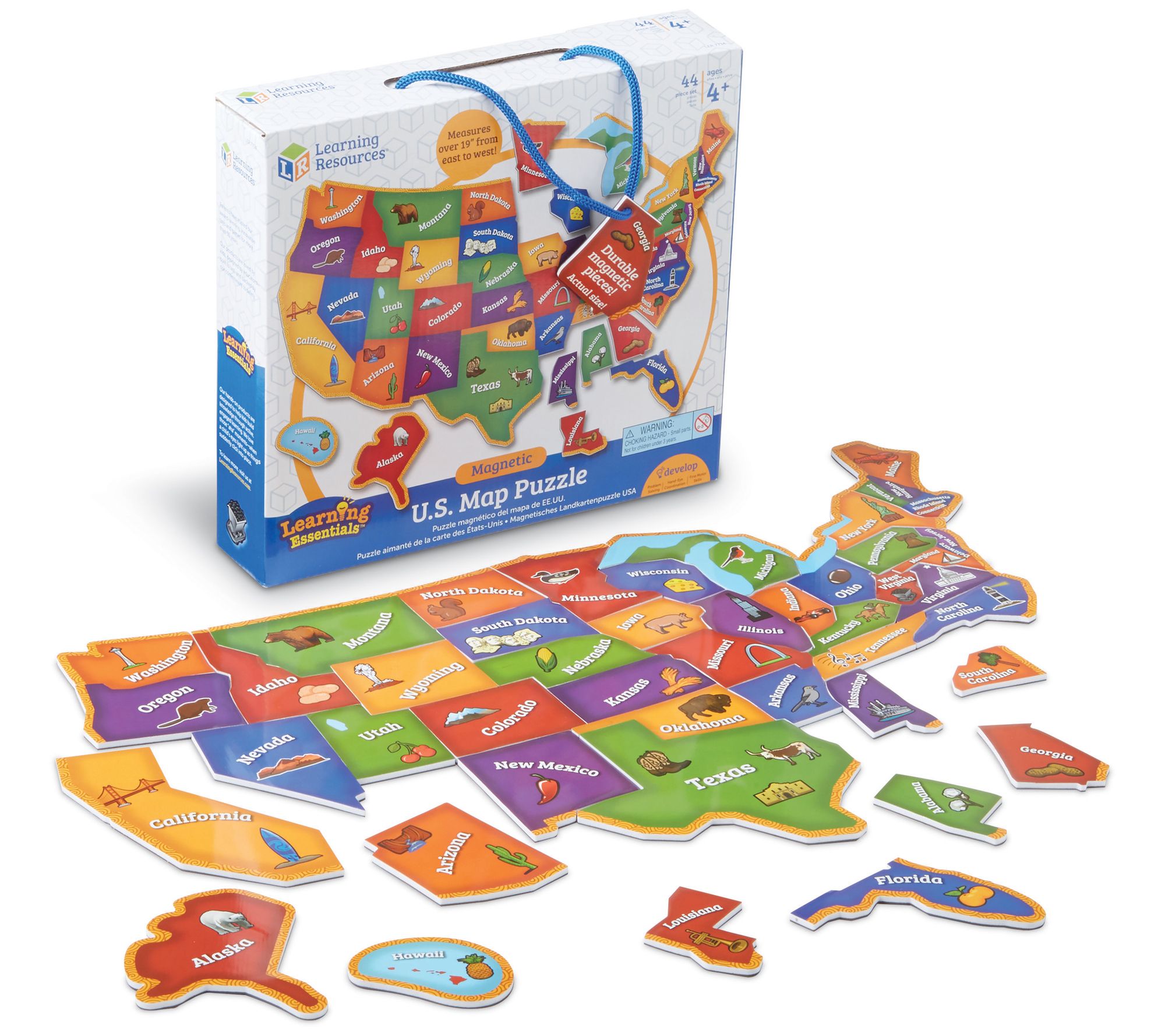 Learning Resources Magnetic U.S. Map Puzzle - QVC.com