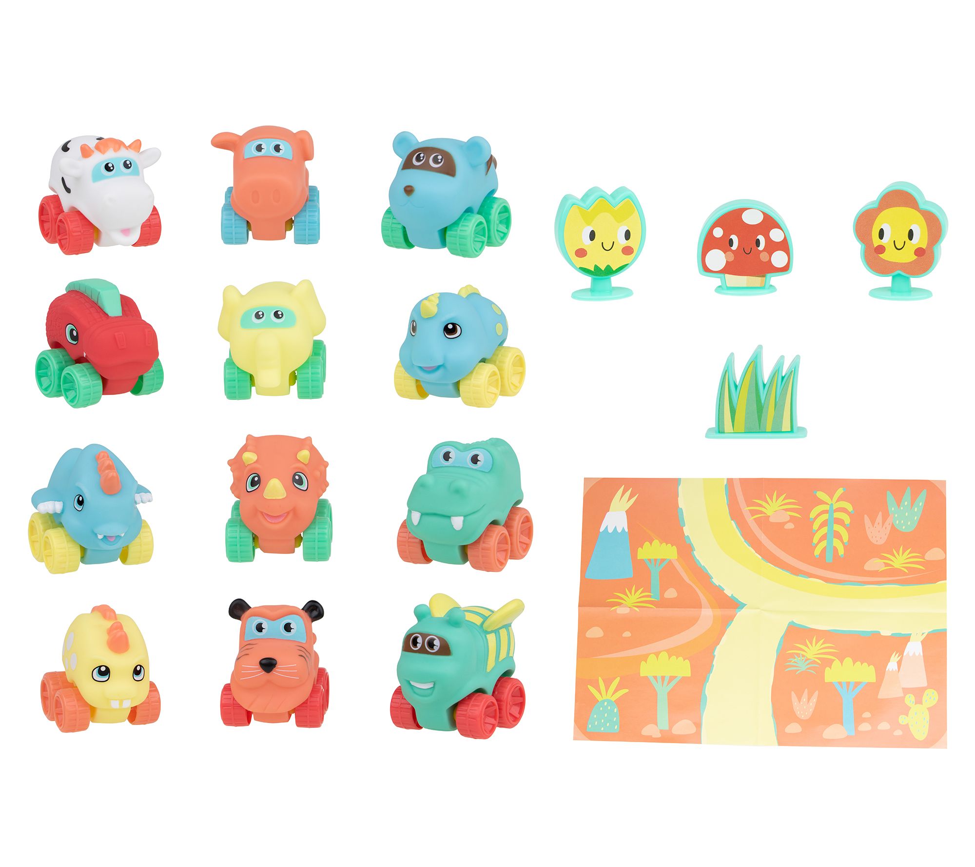 JC Toys Lots to Play Animal Cars Carry Case & Gift Set