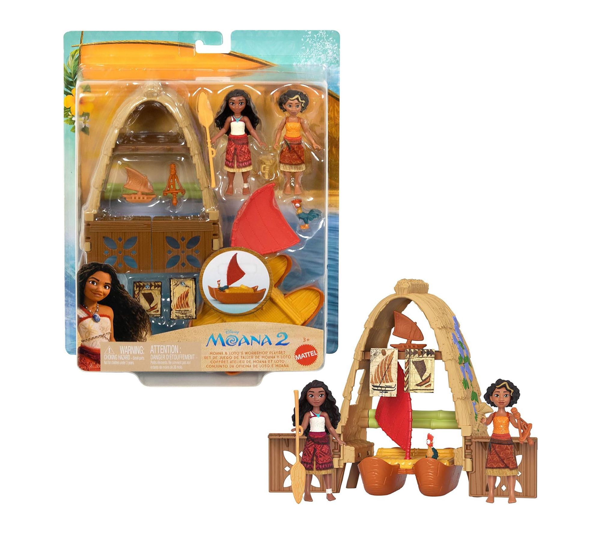 Mattel Disney Moana 2 Moana & Loto's Workshop Playset