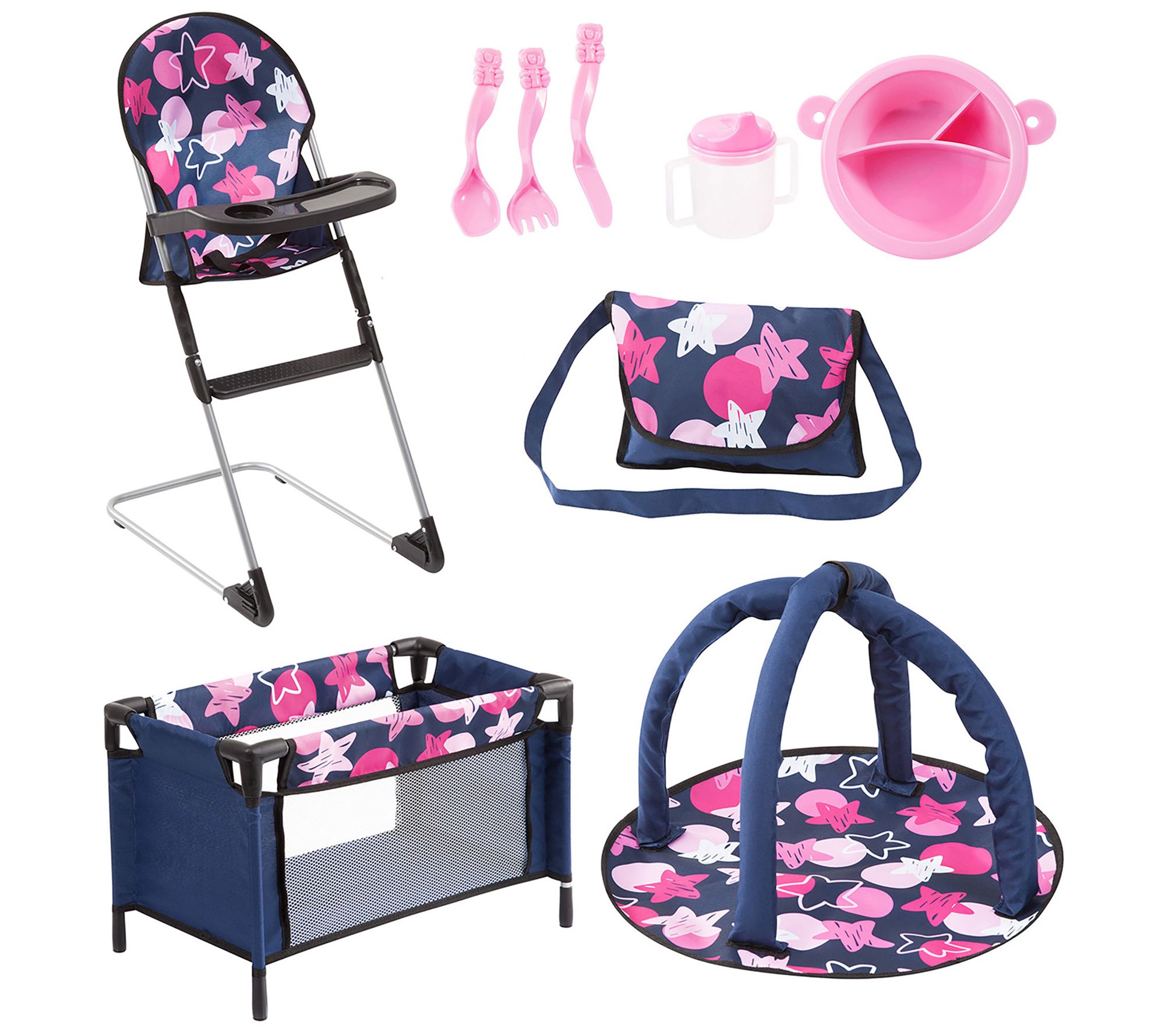 Bayer Baby Doll Travel Bed Set 9-in-1