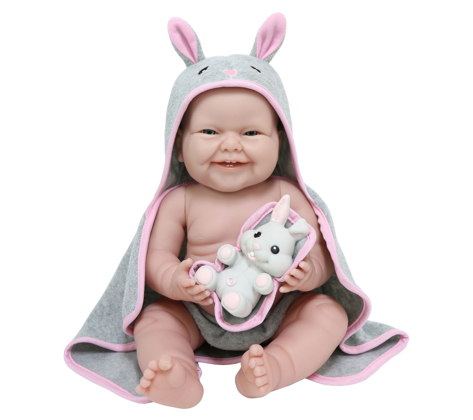 JC Toys La Newborn Moments 17" Vinyl Bunny BabyDoll