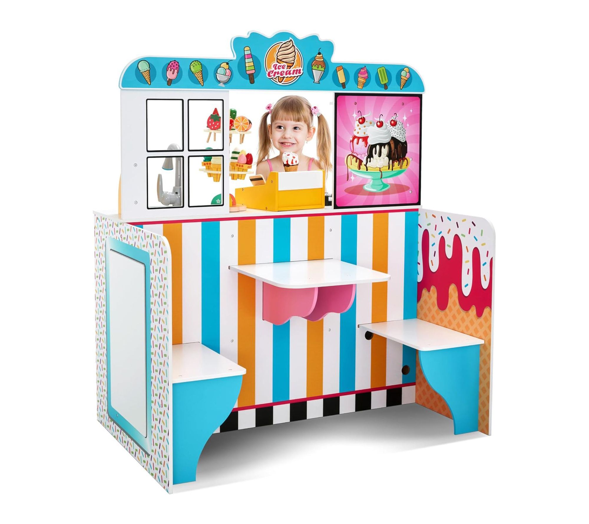 Lil' Jumbl Double-Sided Ice Cream Parlor Pretend Play Set