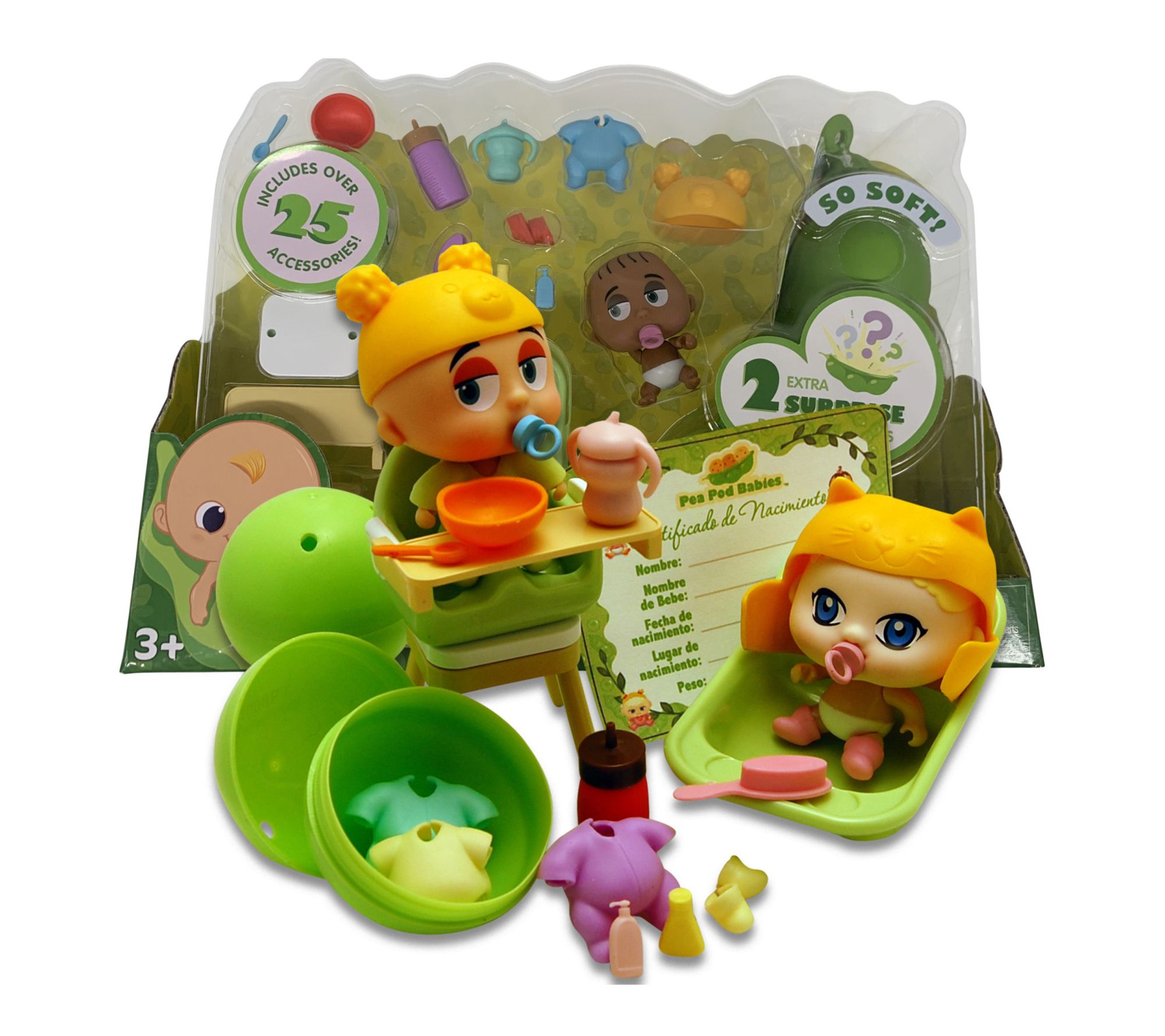 Pea Pod Babies 27 piece Dinner and Bath Time Playset