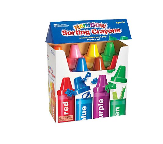 Learning Resources Rainbow Sorting Crayons Various Colors 56 Pieces for sale online 