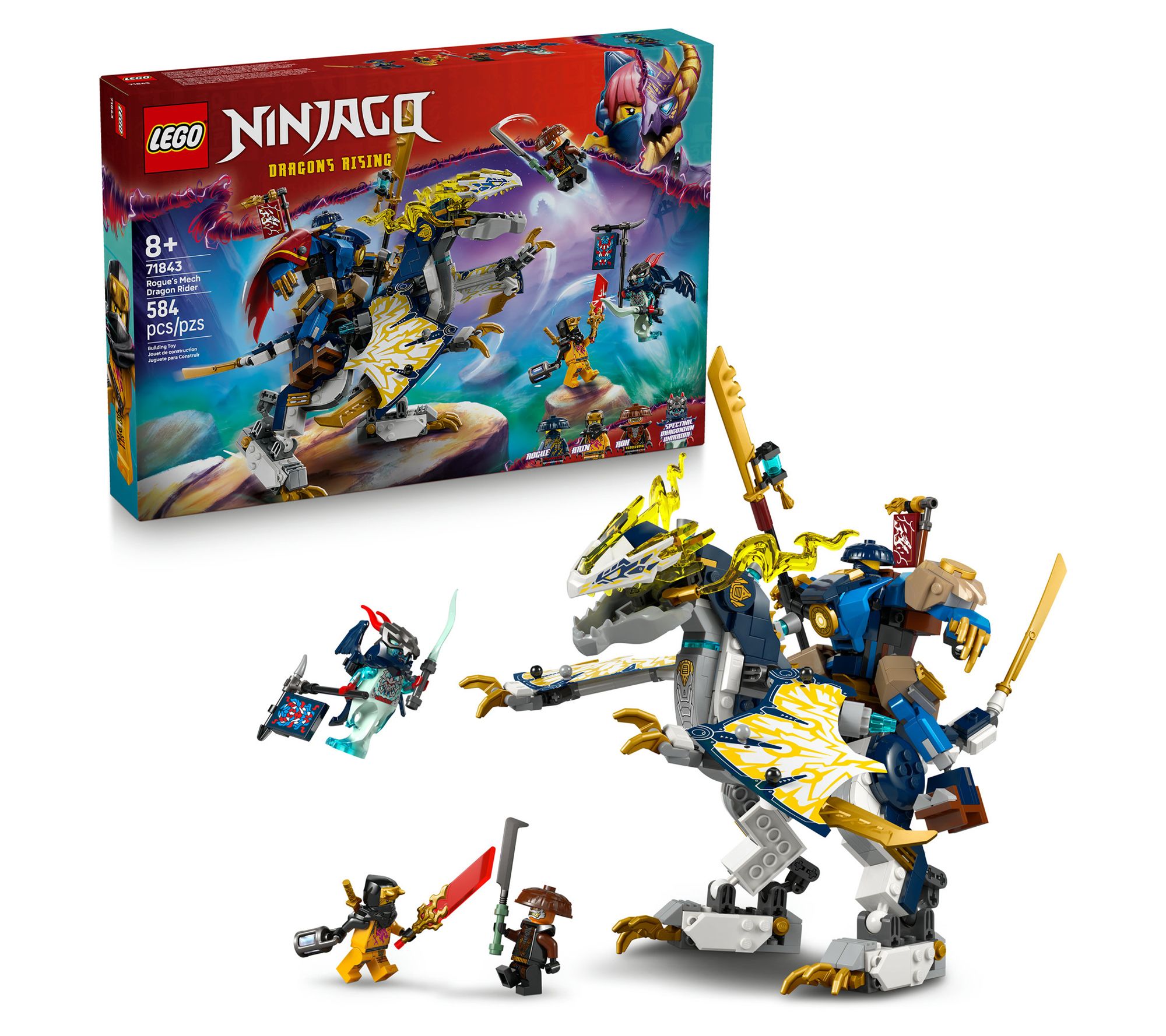 LEGO NINJAGO Rogue's Mech Dragon Rider Ninja Toy 71843