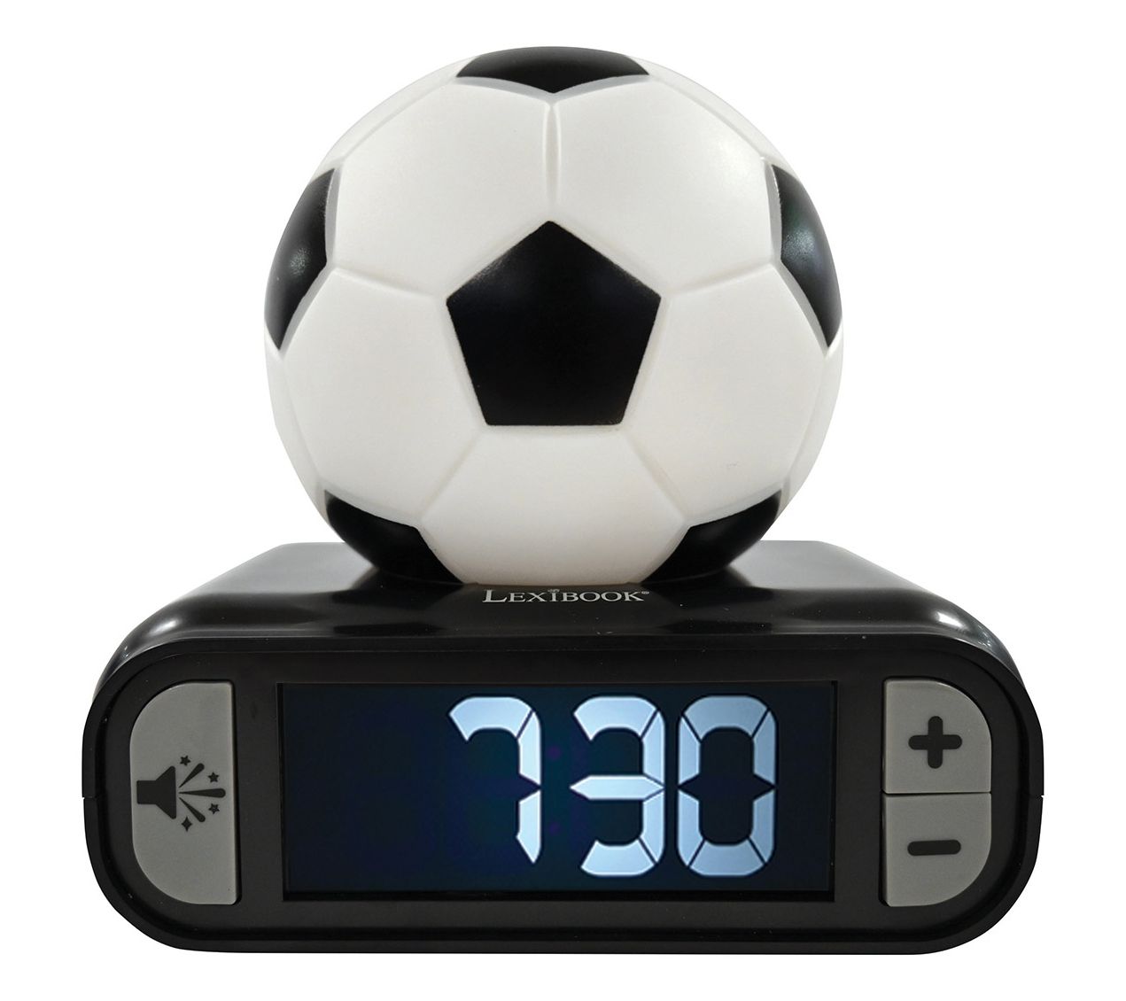 Lexibook 3D Football Digital Alarm Clock with L ight & Sounds