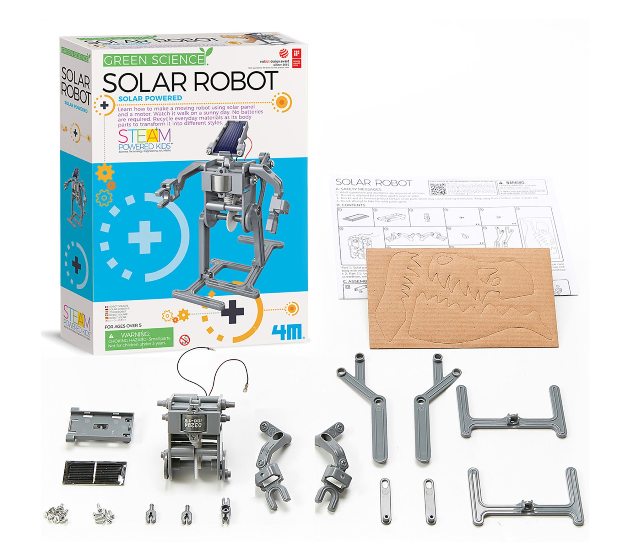 4M Green Science Solar Robot - DIY Walking Robot Building Kit