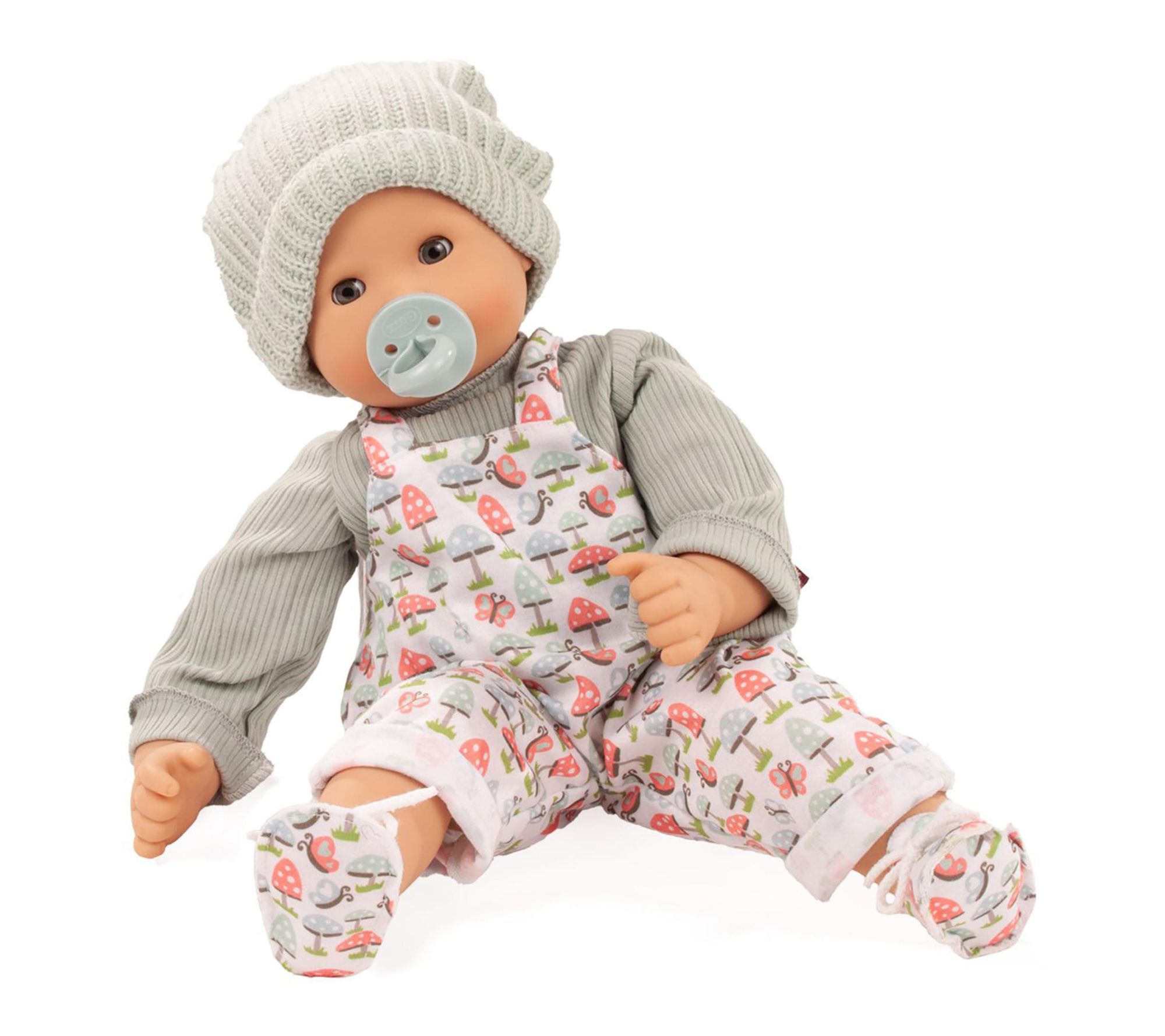 Gotz Maxy Muffin Lucky Mushroom 16.5in Soft Bald Baby Doll