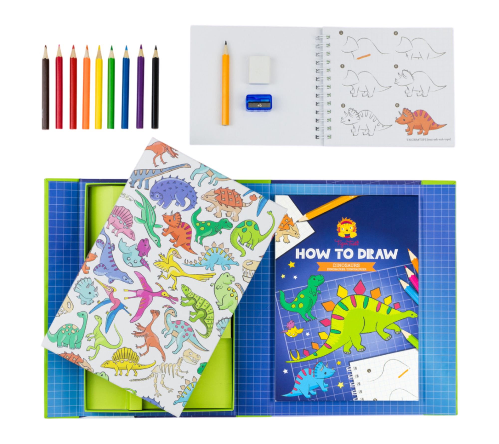 Tiger Tribe How to Draw Dinosaurs Set
