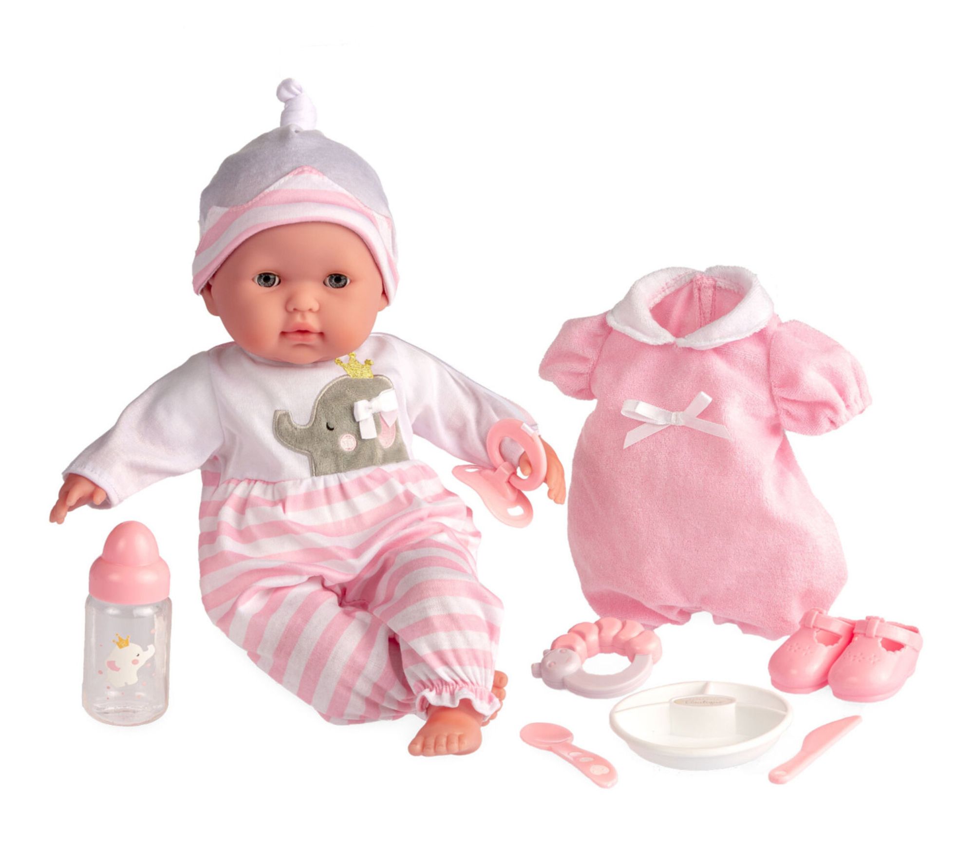 JC Toys 15" Realistic Soft Body Baby Doll with Extra Outfit
