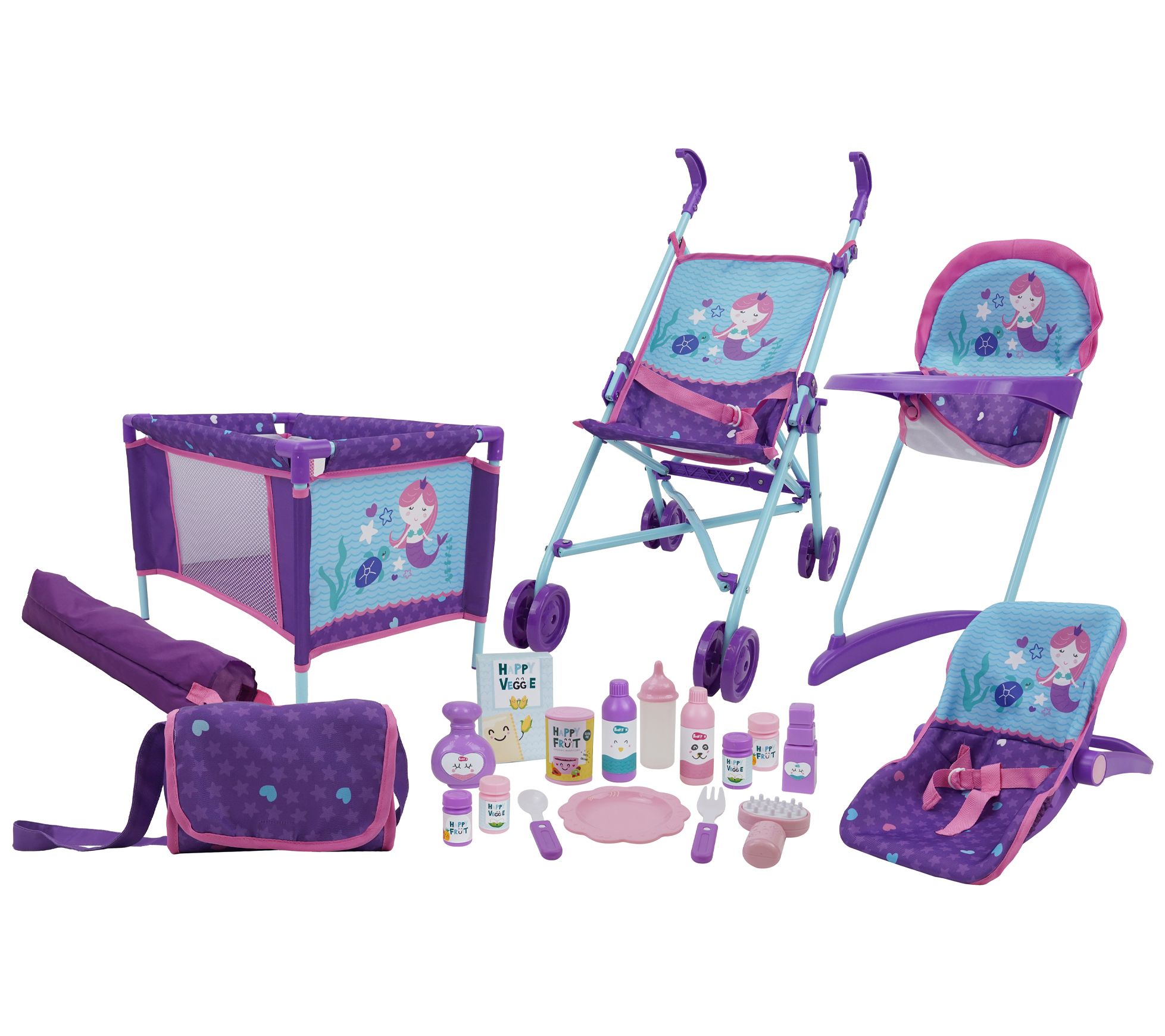 509 Crew Mermaid 21-Piece Stroll Play & Care Set