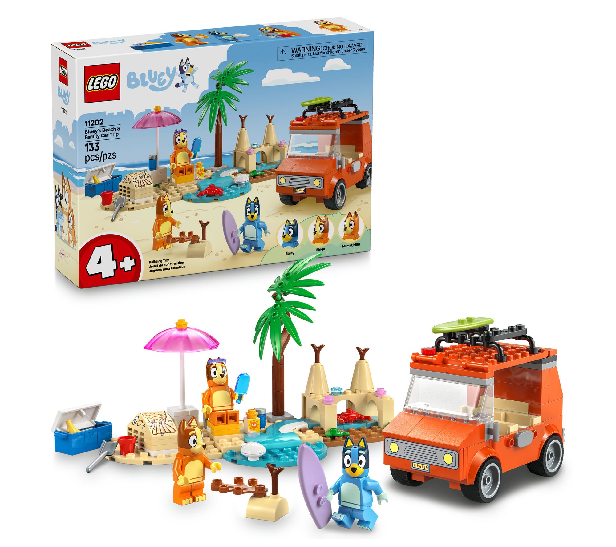  LEGO Bluey: Bluey's Beach & Family Car Trip Preschool Toy Buil