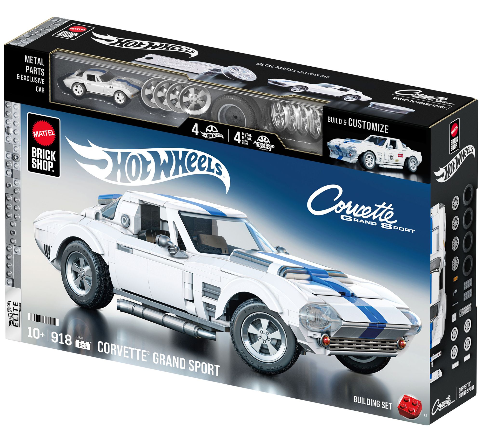 マテル　ブリックショップ ホットウィール コルベット・グランドスポーツ Mattel Brick Shop Hot Wheels Corvette Grand Sport - QVC.com