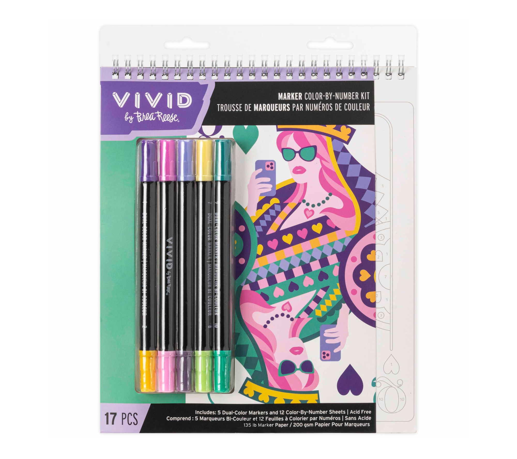 Vivid by Brea Reese Marker Color By Number KitQueen of Hearts