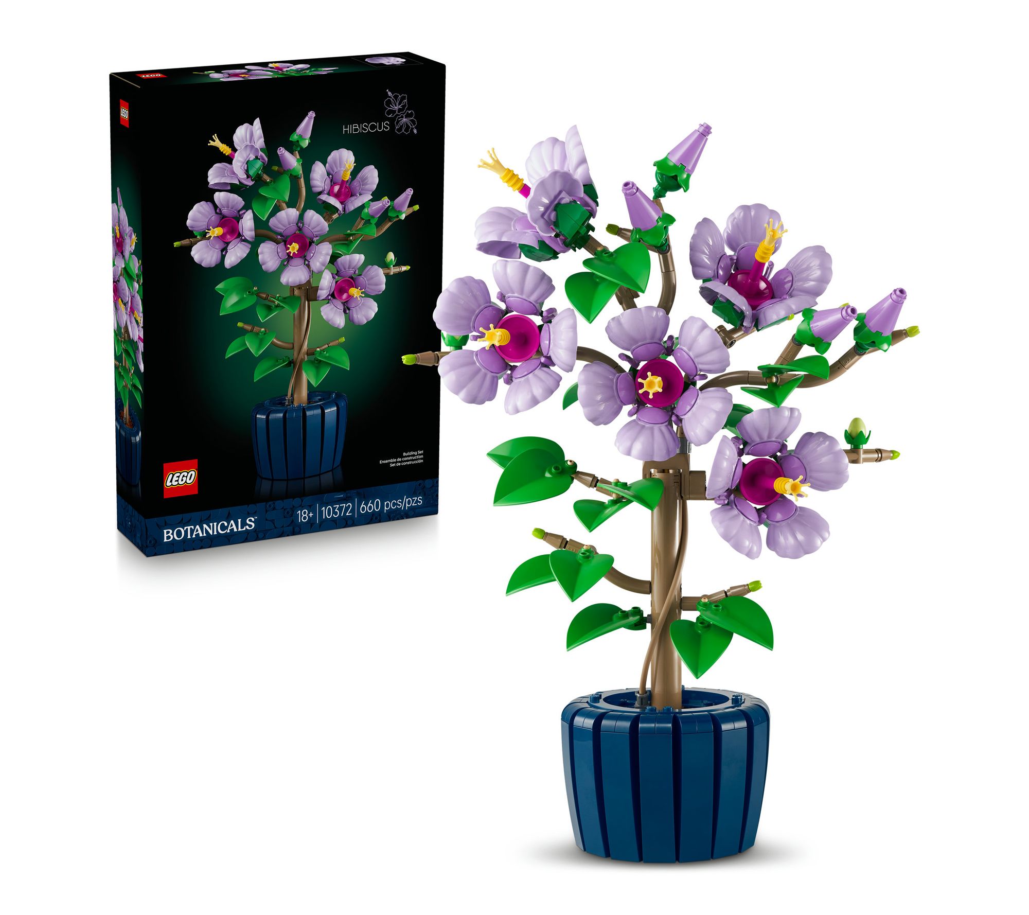 LEGO Botanicals Hibiscus Flower Building Set for Adults 10372