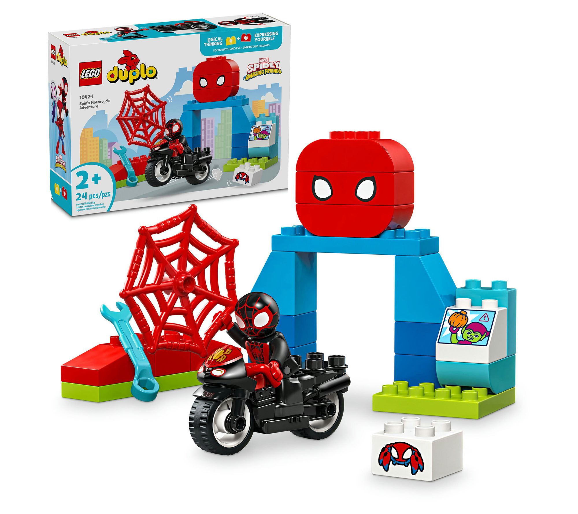 LEGO DUPLO Marvel Spin's Motorcycle Adventure Set