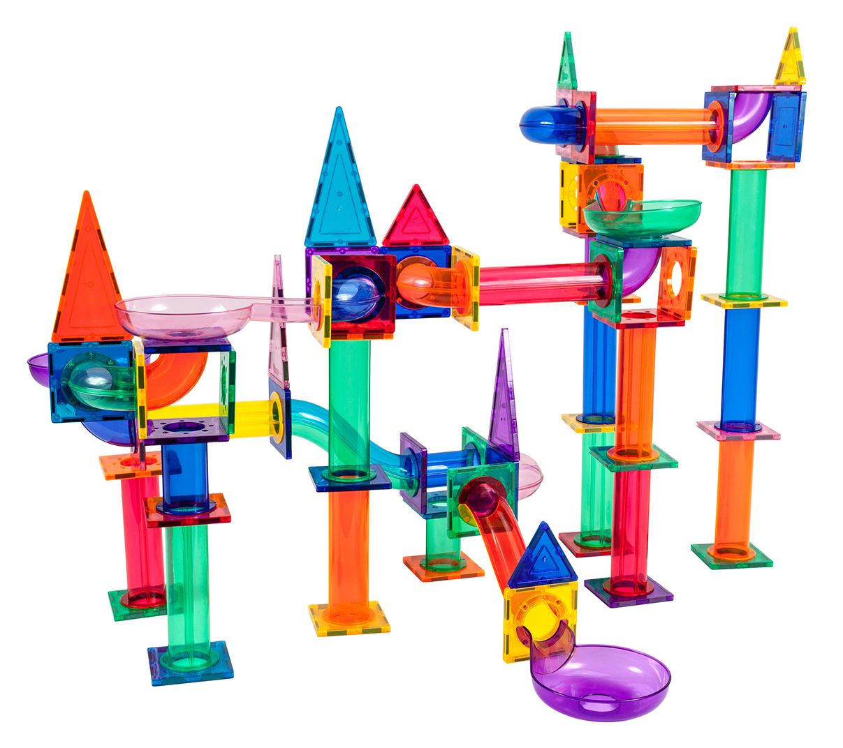 PicassoTiles 150 Piece Marble Run Building Blocks Set