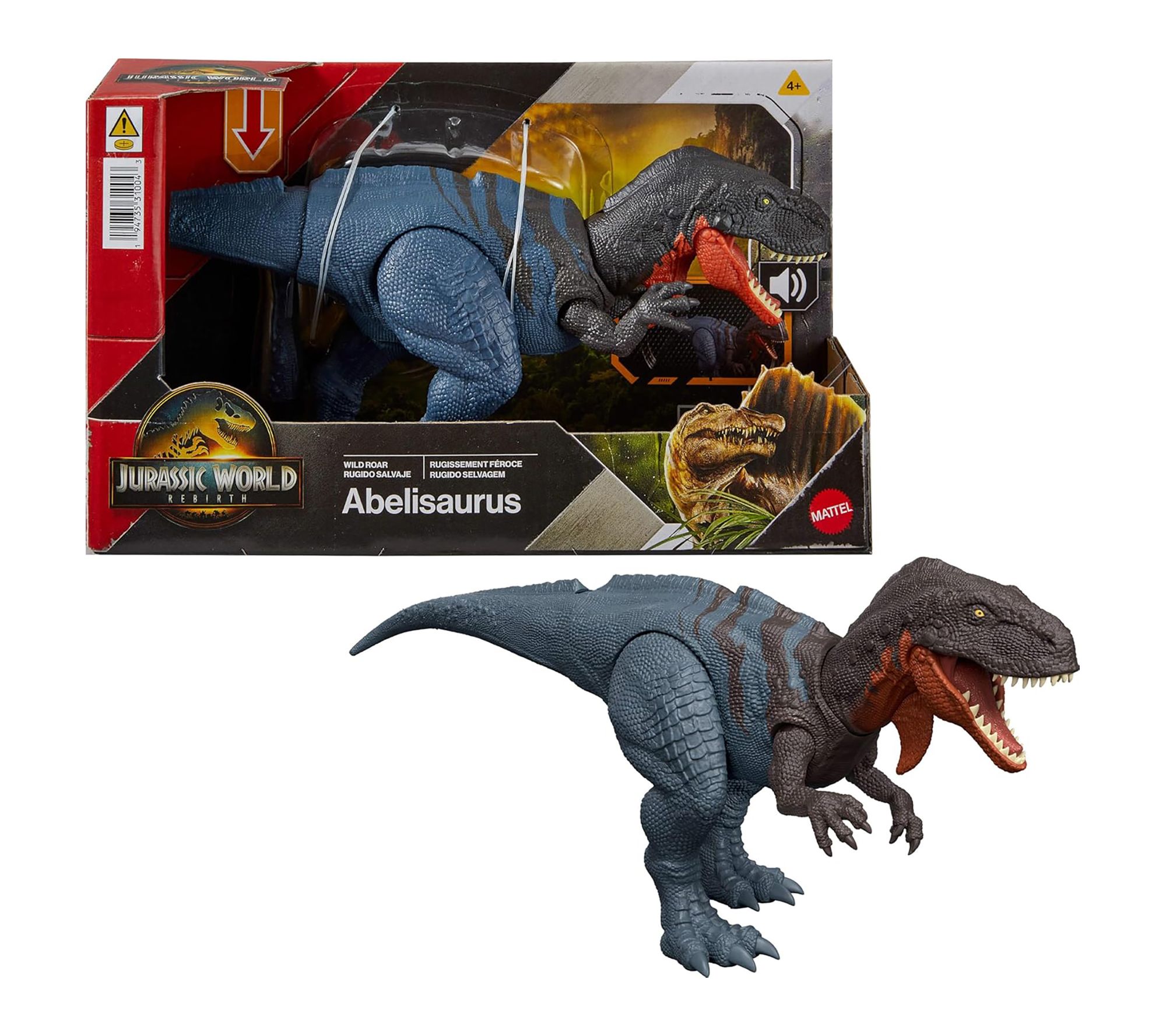 Mattel Jurassic World Rebirth Wild Roar Abelisaurus