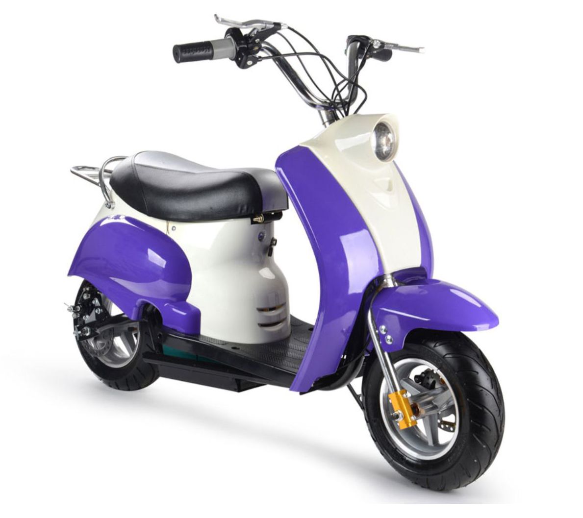 MotoTec Electric Moped Purple 24v - QVC.com