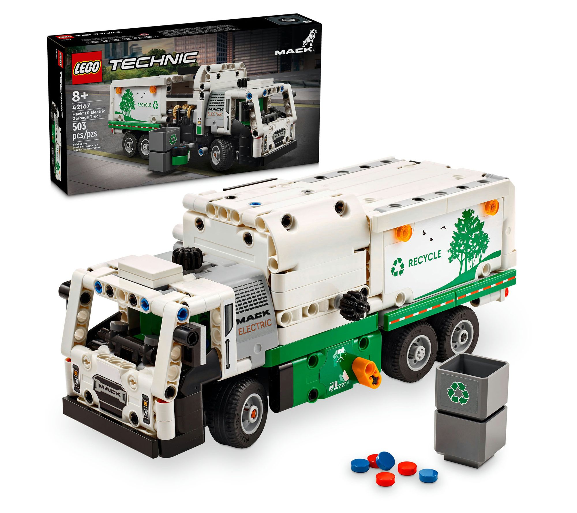 LEGO Technic Mack LR Electric Garbage Truck 42167 - 503 Pcs