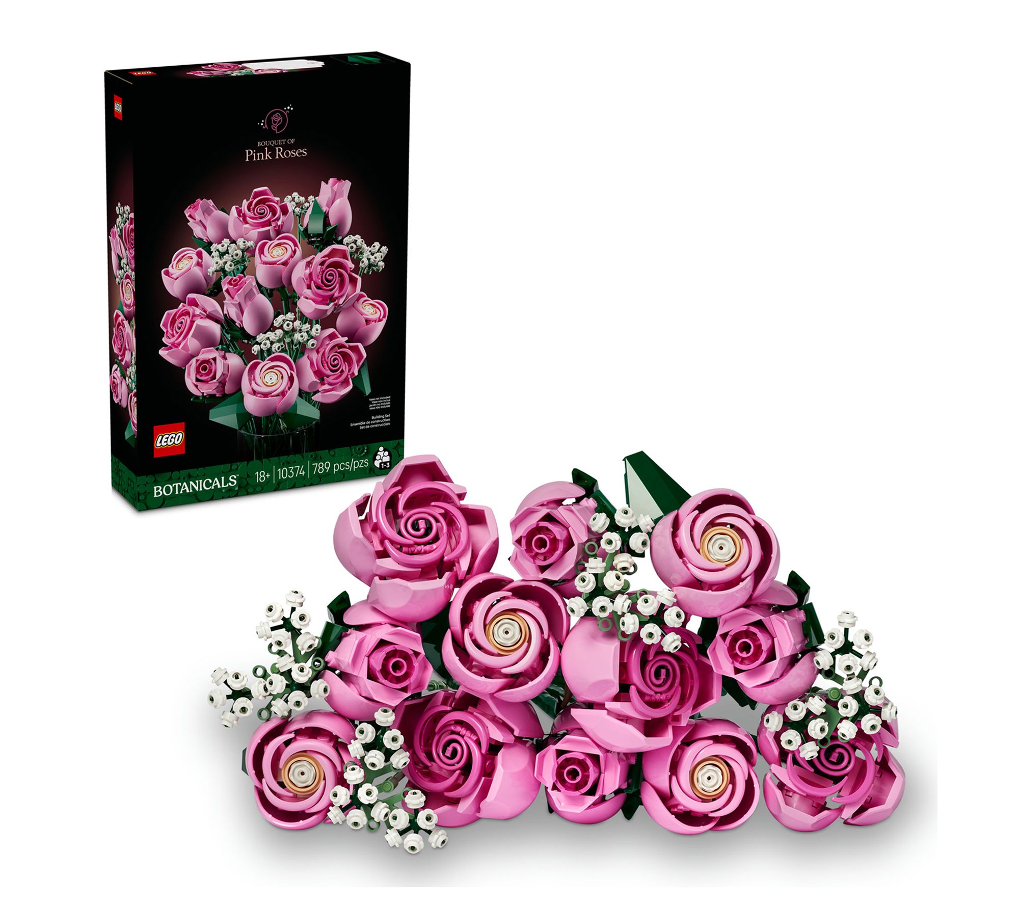 LEGO Botanicals Bouquet of Pink Roses, Decorative Flowers 1037