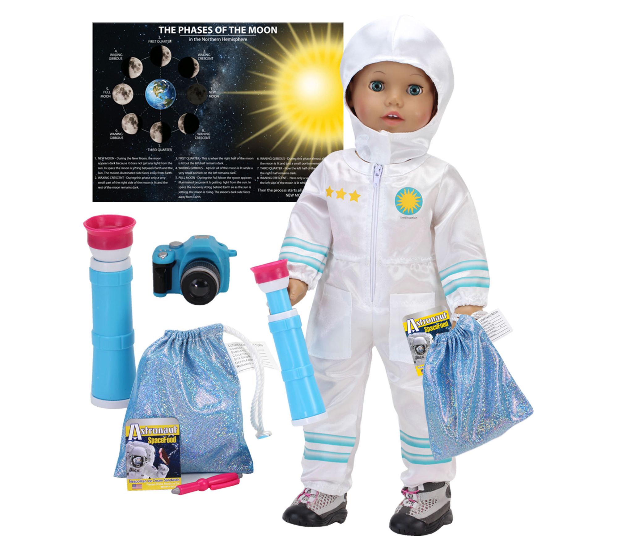 Sophia's 18" Doll 8 pcs Smithsonian Astronaut Set
