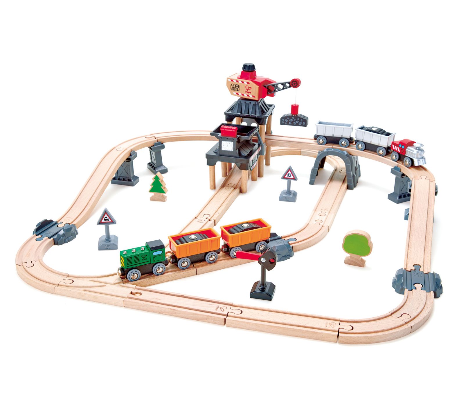 Hape: Mining Loader Set - 12pc Train Yard Playset