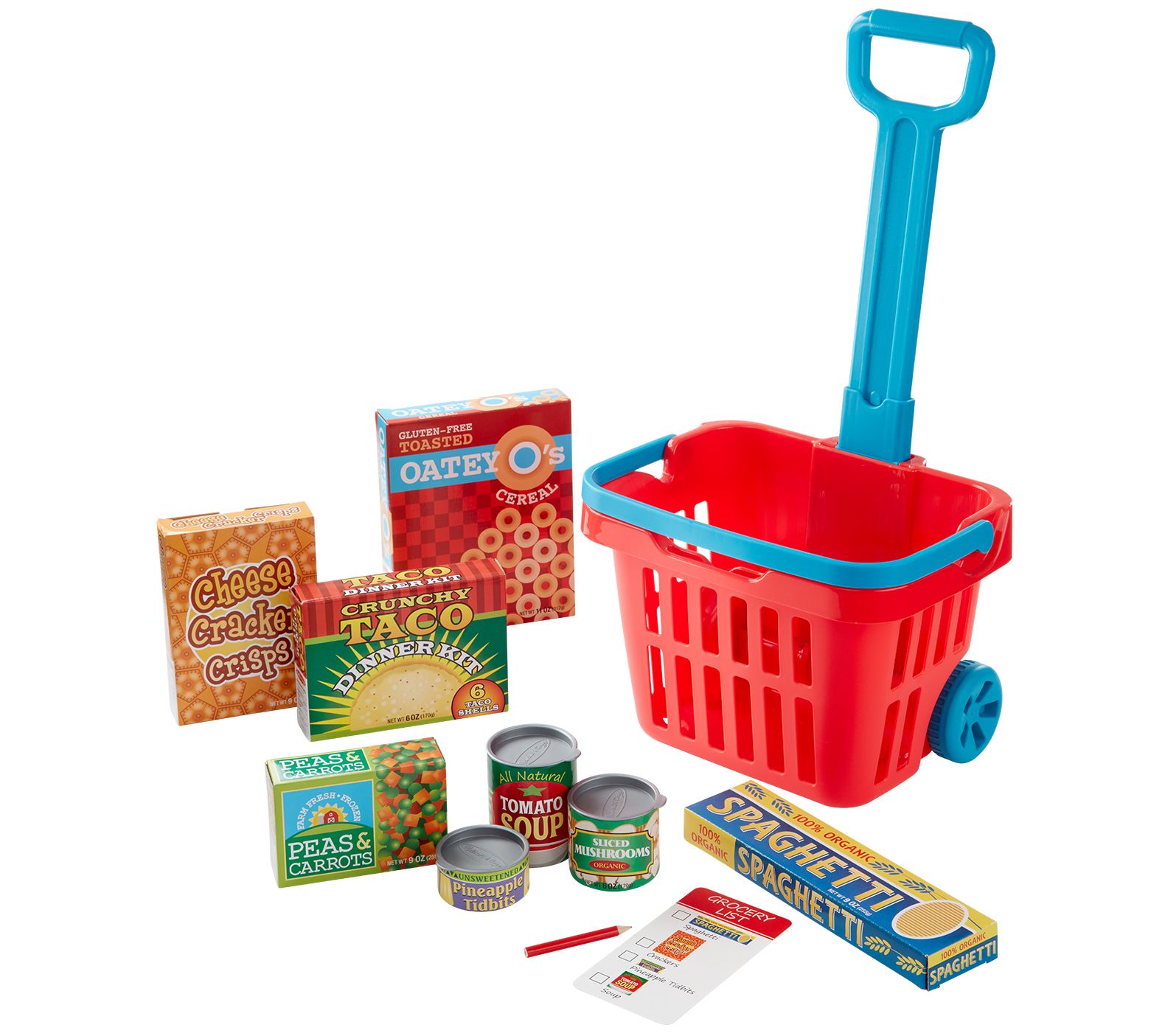 Melissa & Doug Rolling Grocery Basket