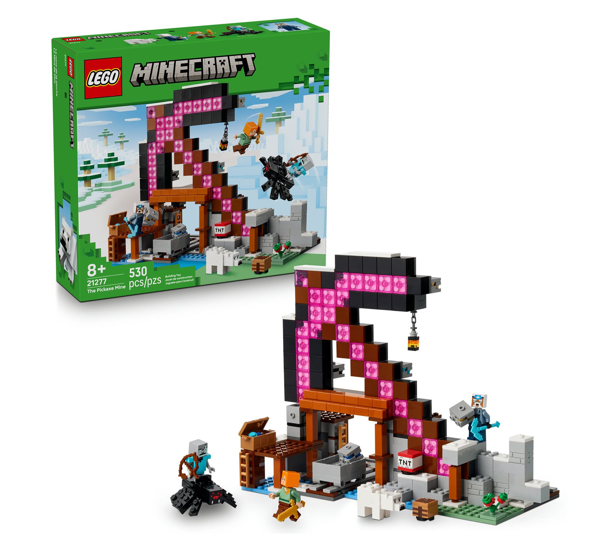 LEGO Minecraft The Pickaxe Mine Gamer-Room Decor, Axe Building