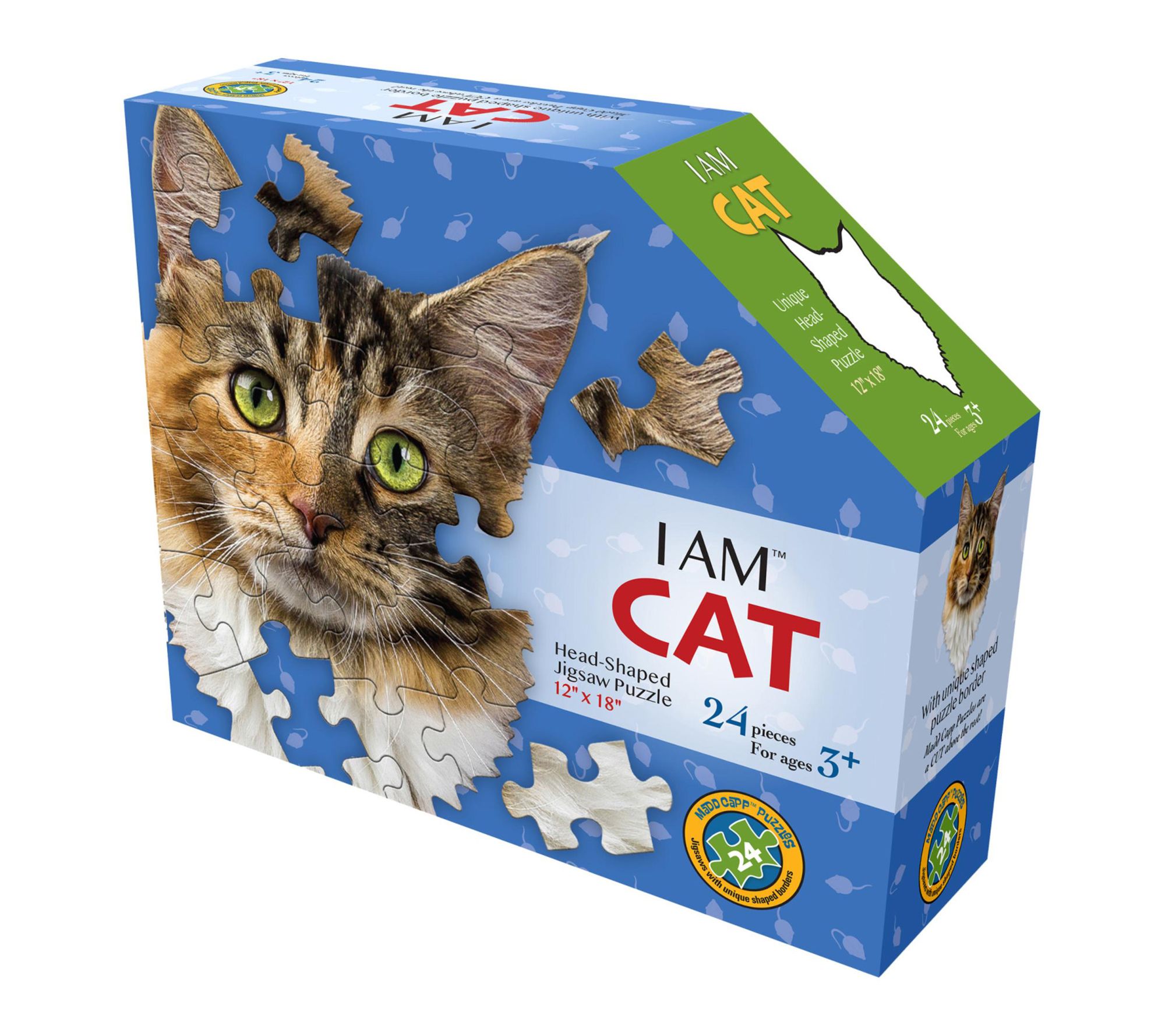 Madd Capp I Am Cat 24 Piece Kids Animal Head-Shaped Puzzle - QVC.com