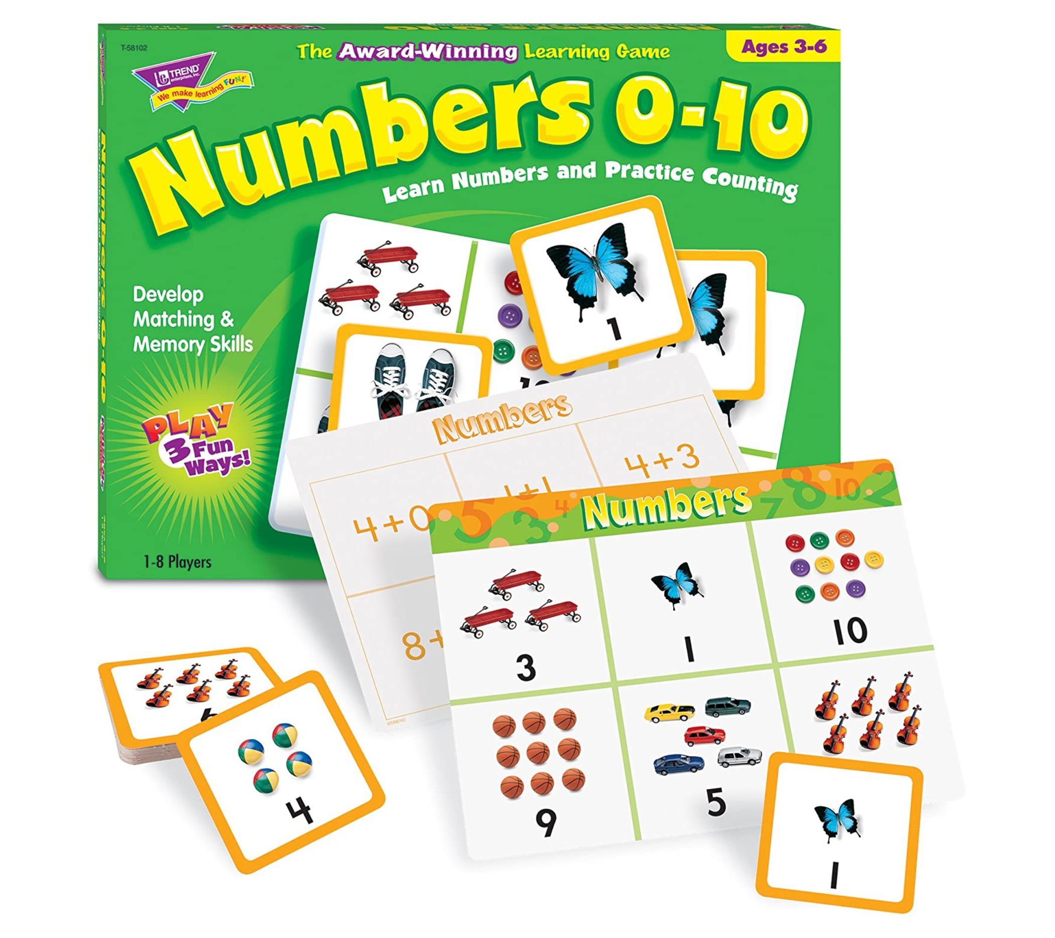 TREND Enterprises Numbers 0-10 Match Me Games