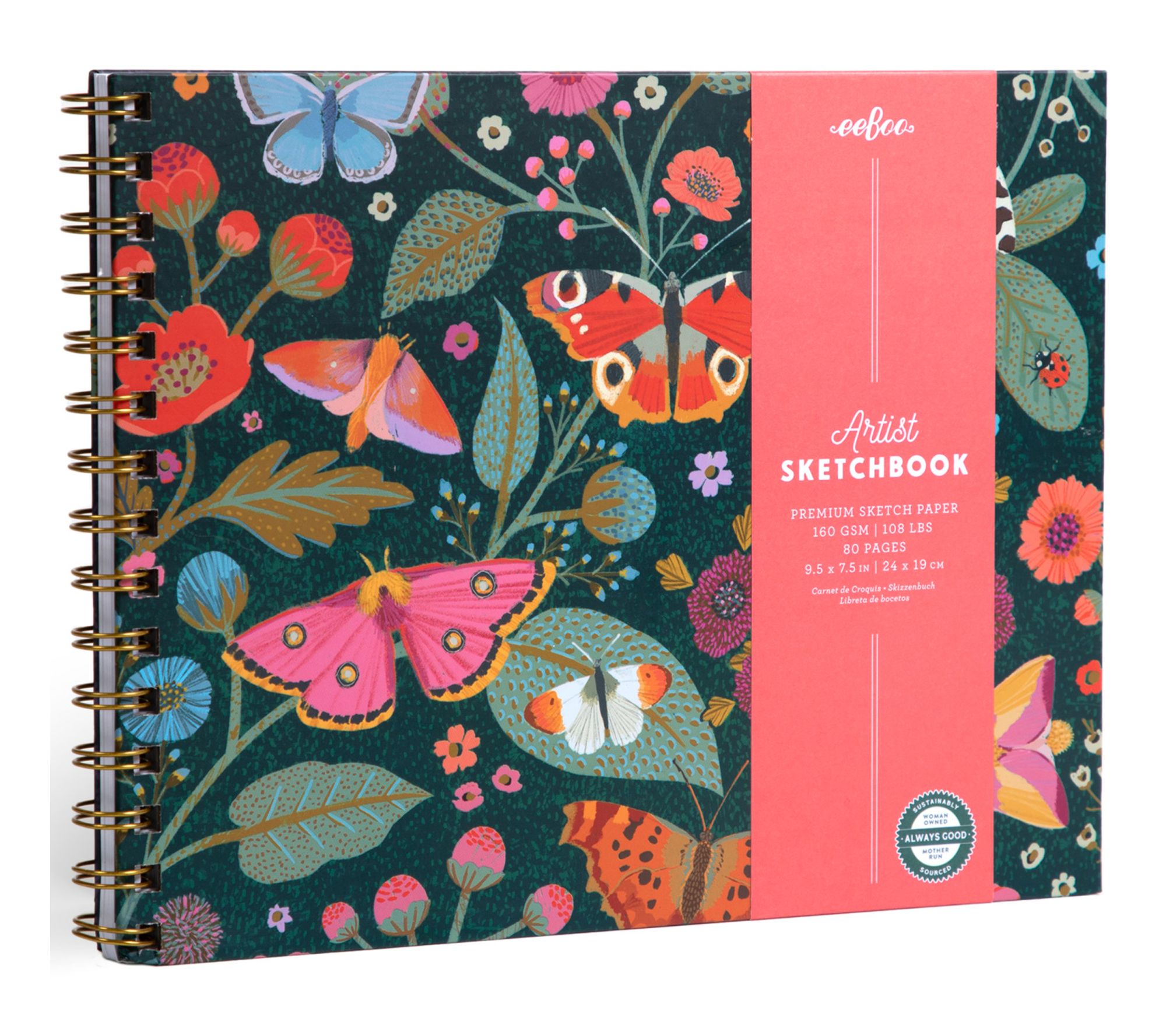 eeBoo Piece & Love Artist Sketchbook Victoria'sHardcover Book