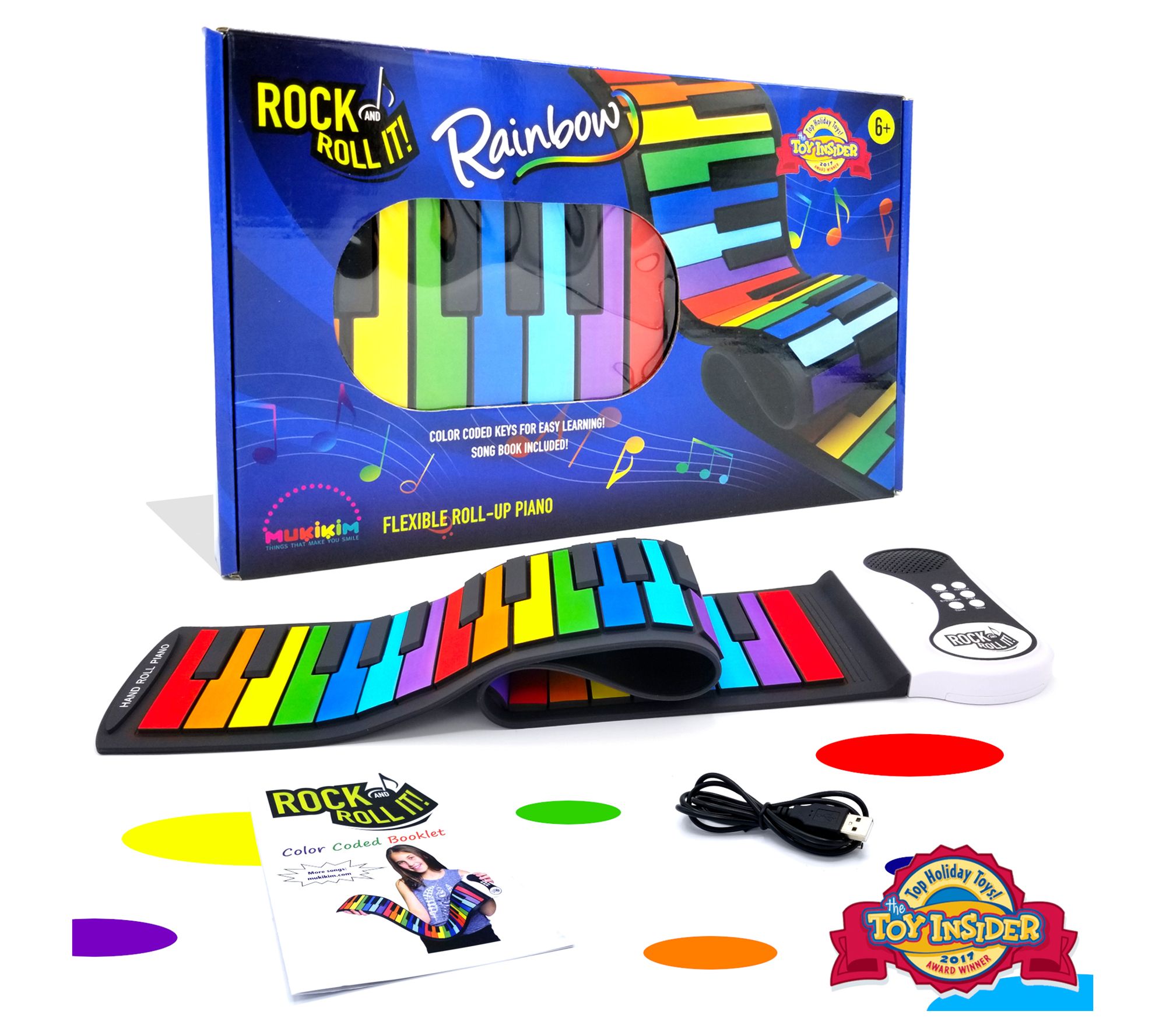 MukikiM Rock And Roll It Rainbow Piano Toy