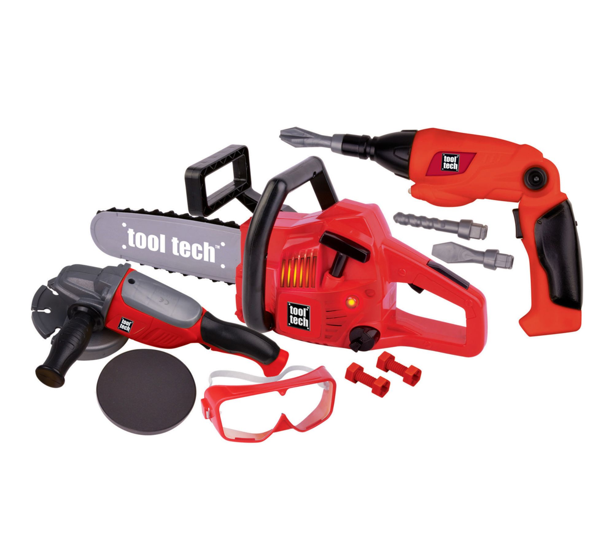 Red Box Tool Tech Toy Powerized Construction Set