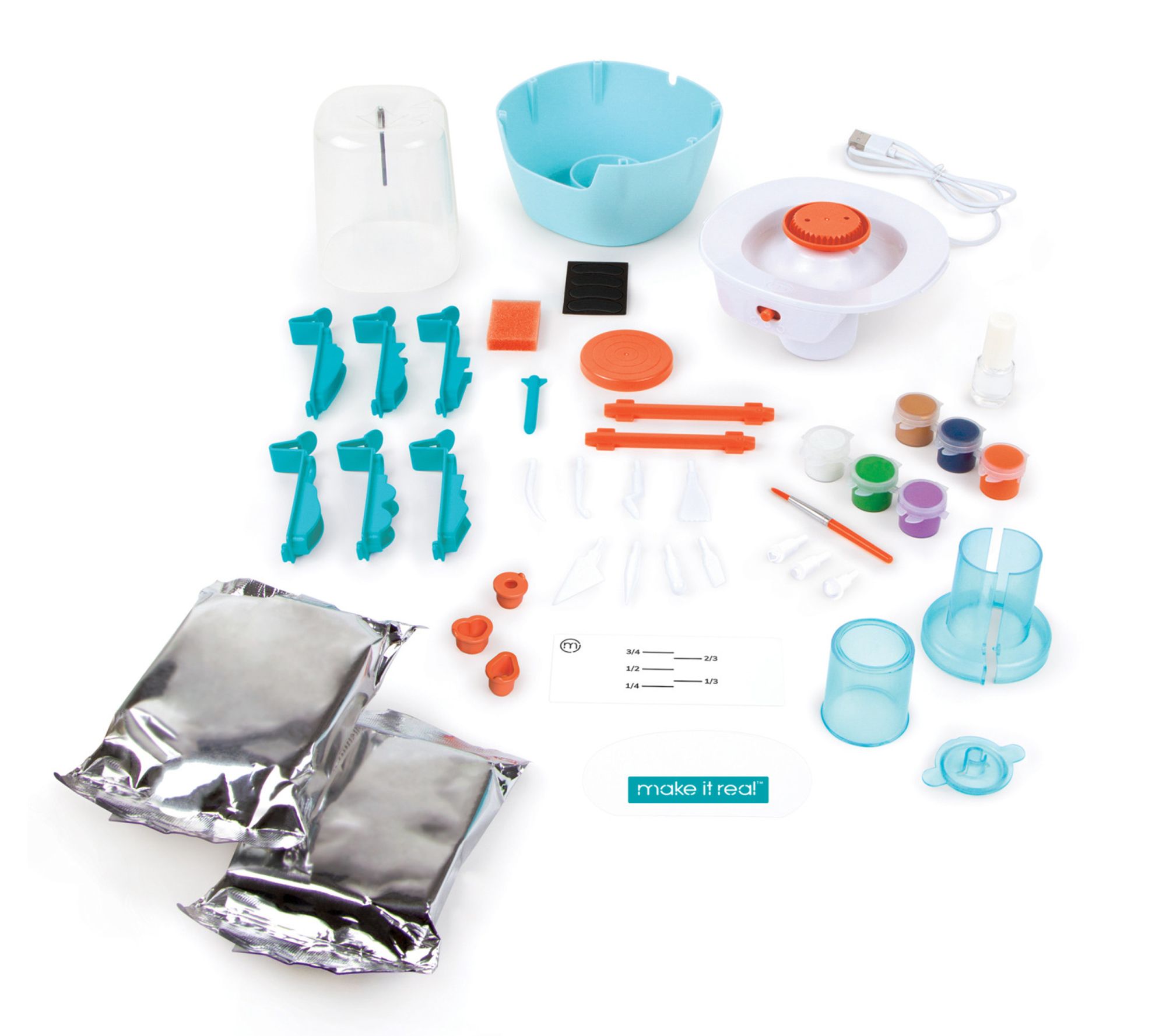 Make It Real DIY Mini Pottery Studio Deluxe Set