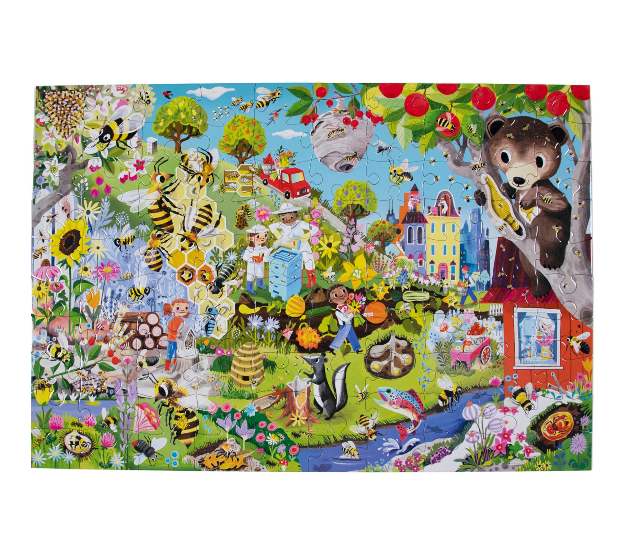 eeBoo Love of Bees 100 Piece Jigsaw Puzzle
