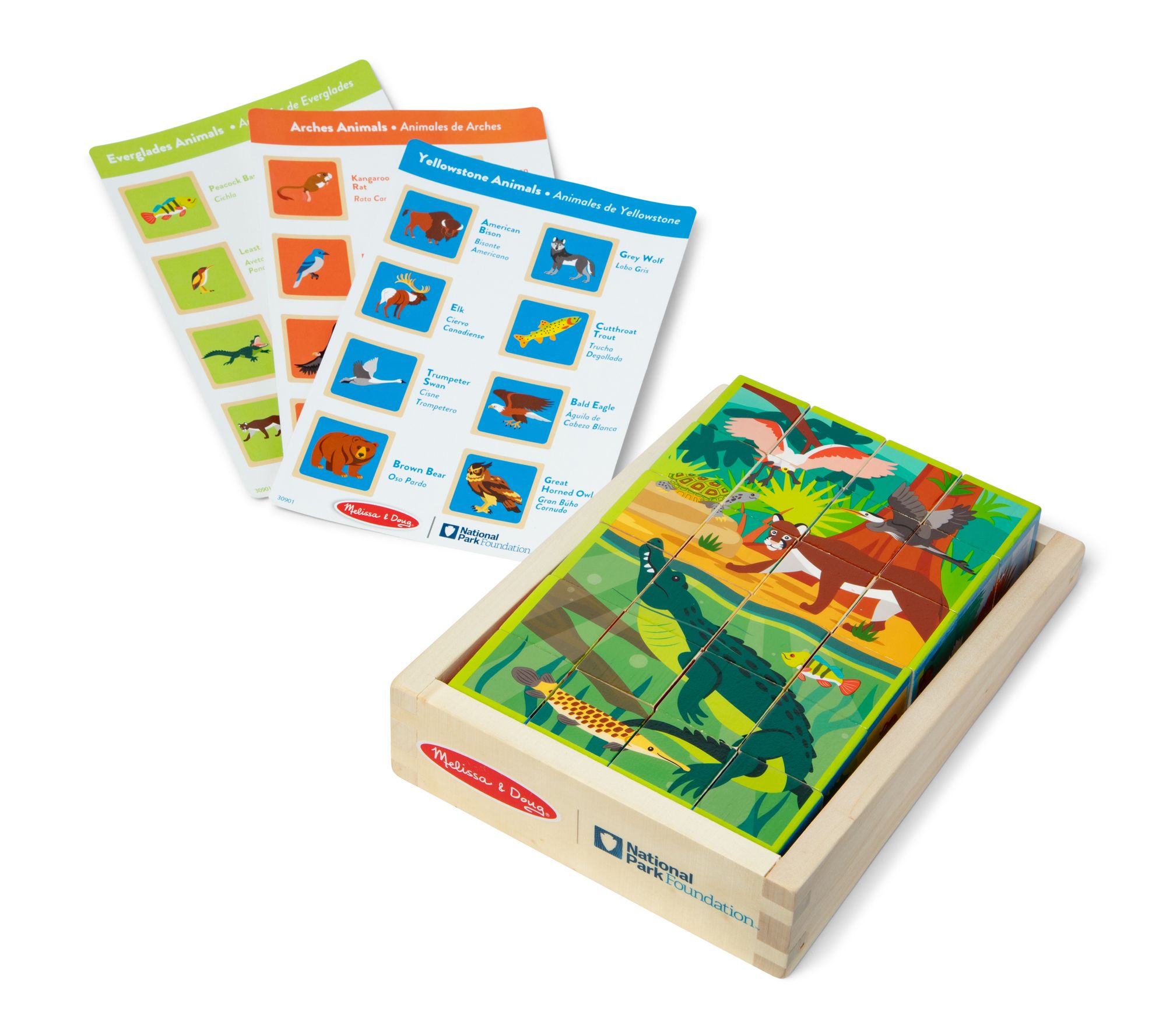 Melissa & Doug National Parks Wooden Blocks & Cube Puzzle - QVC.com