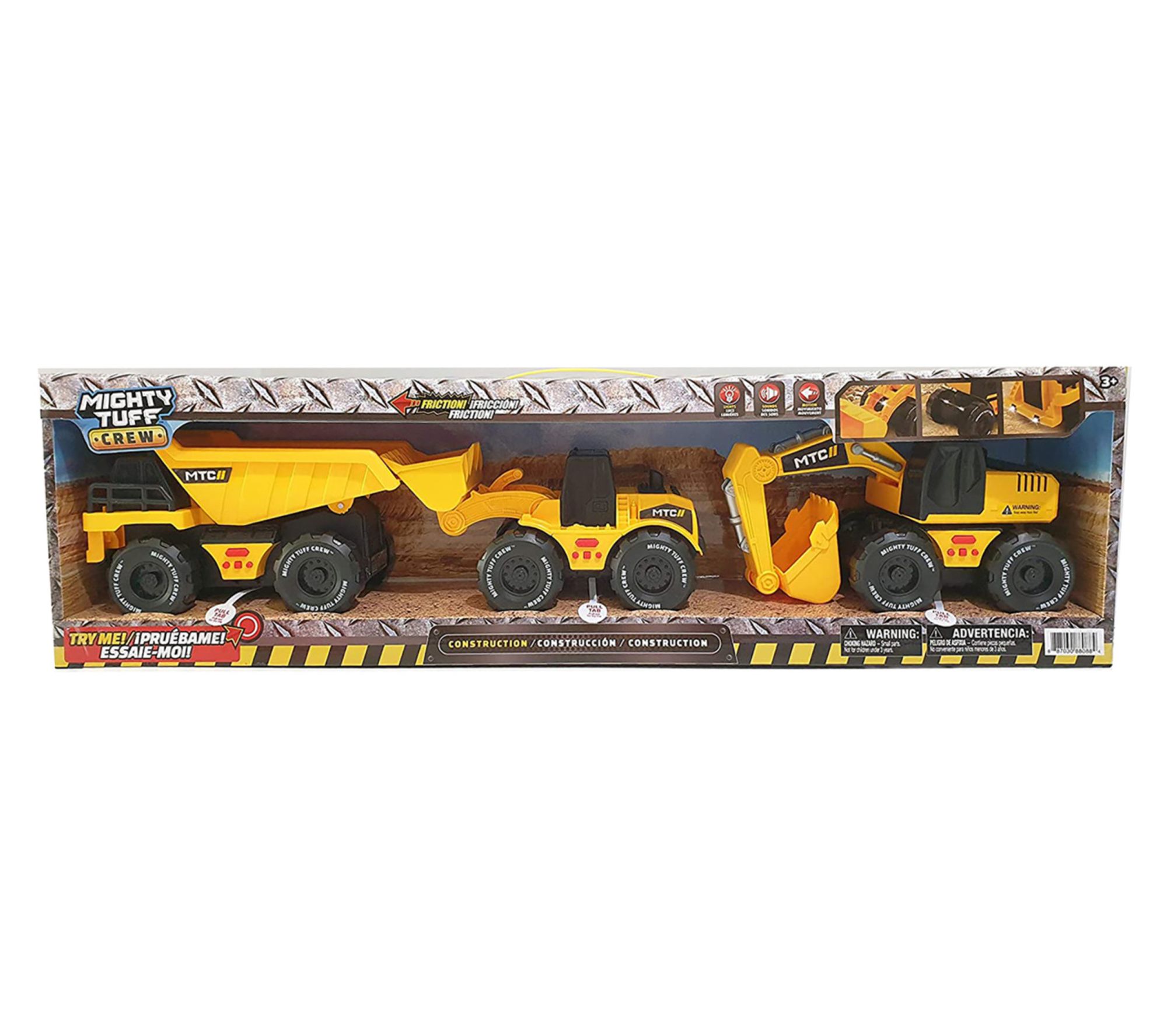 Mighty Tuff Crew Lights & Sounds 3-Pack Vehicles Set